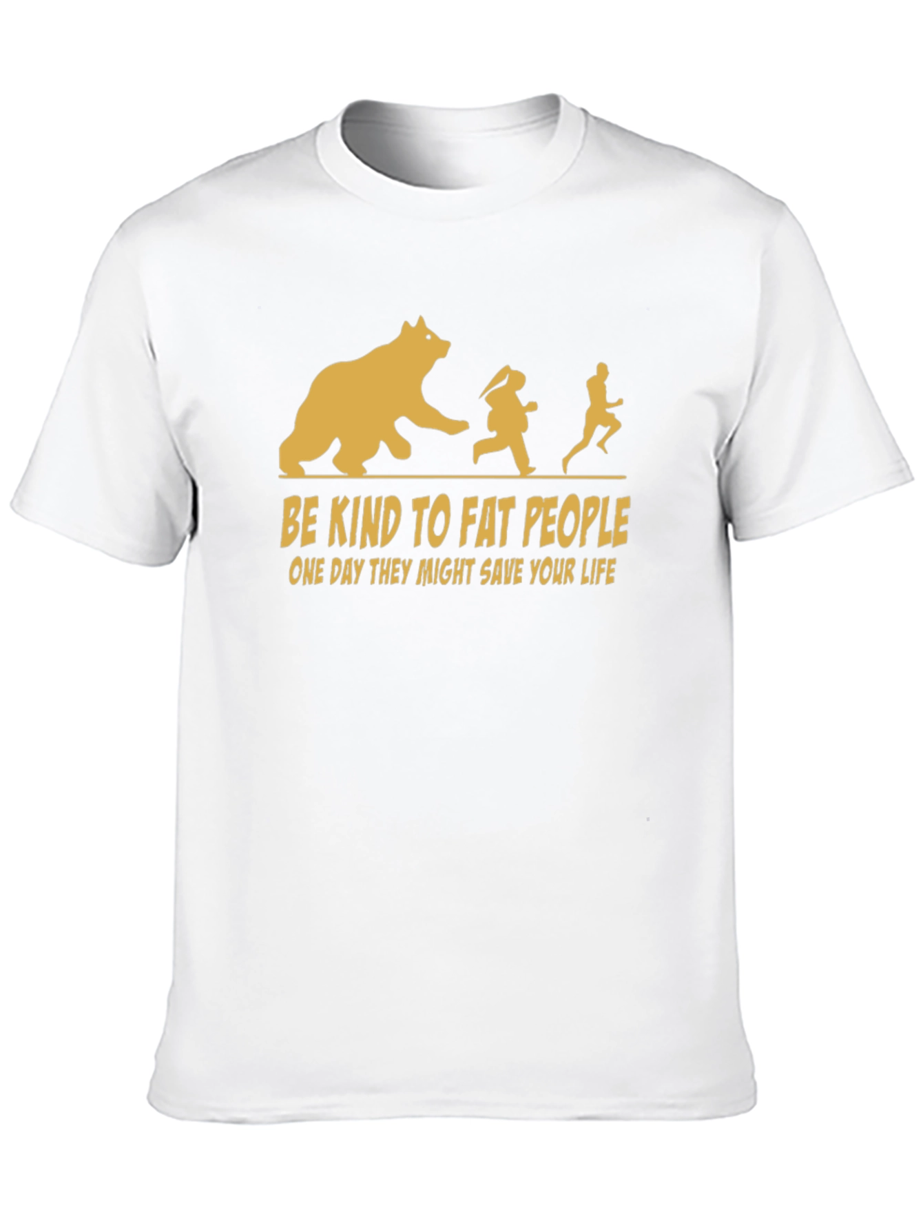Black Be Kind To Fat People T-Shirt view 10
