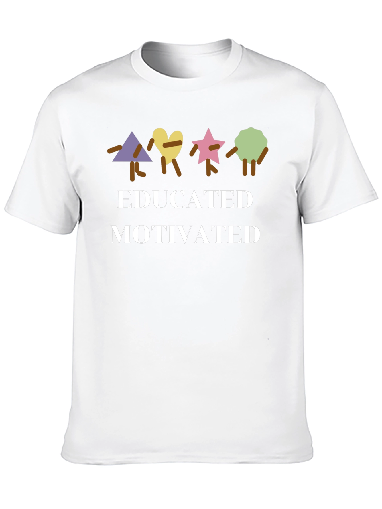 Black Educated Motivated Graphic T-Shirt view 10