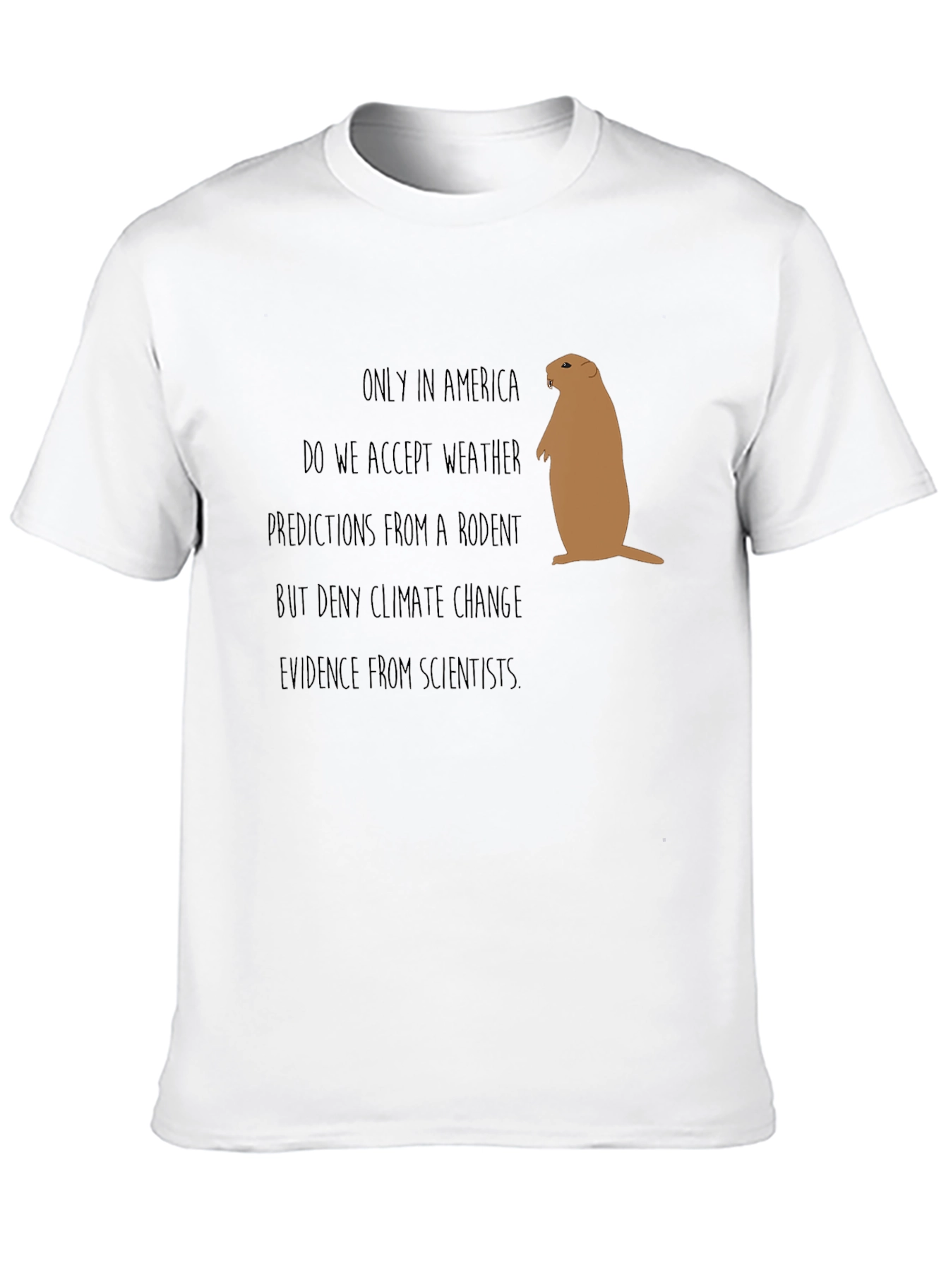 Black Funny Climate Change Rodent Graphic Tee view 10