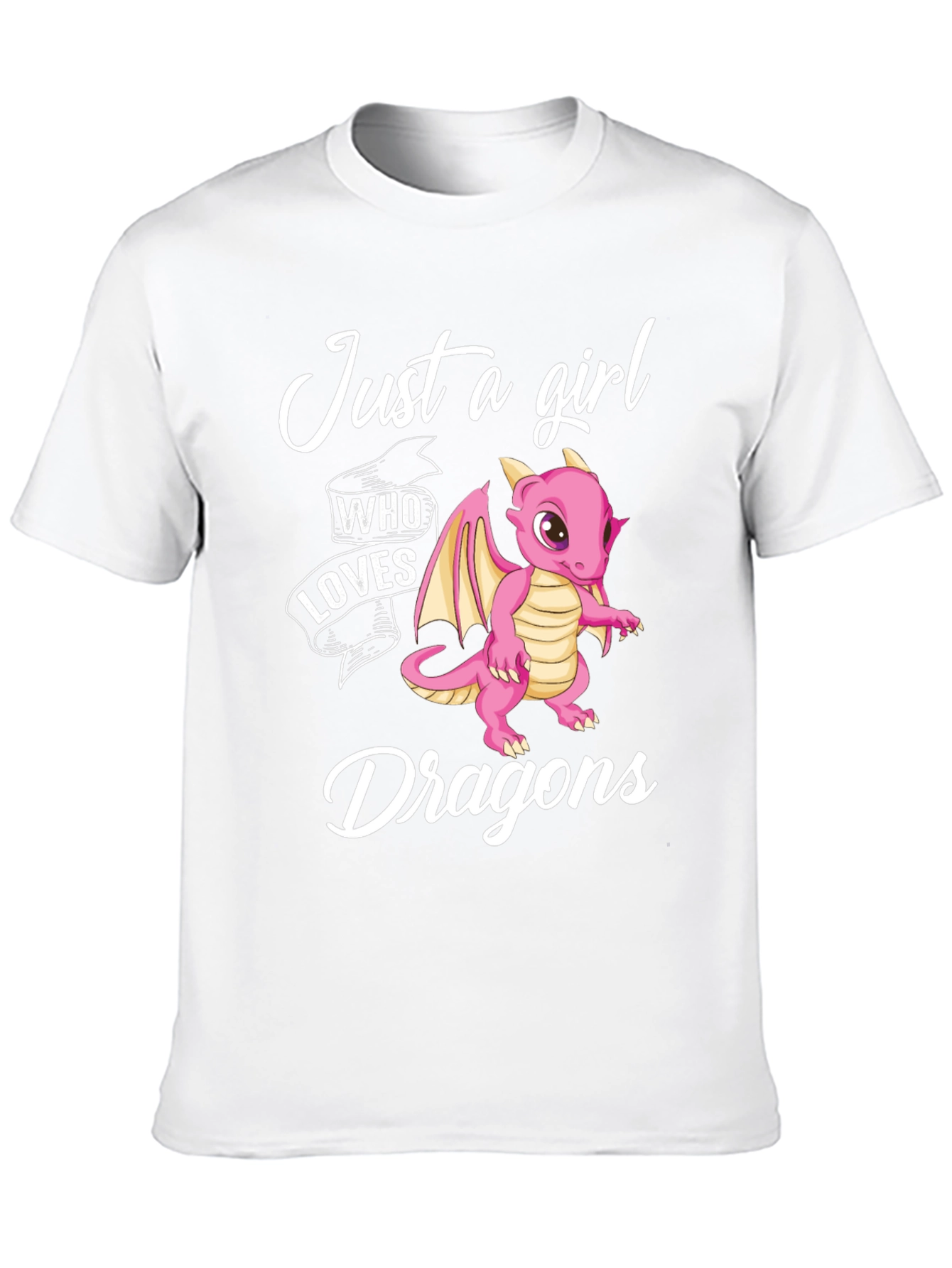Black Just a Girl Who Loves Dragons T-Shirt view 10