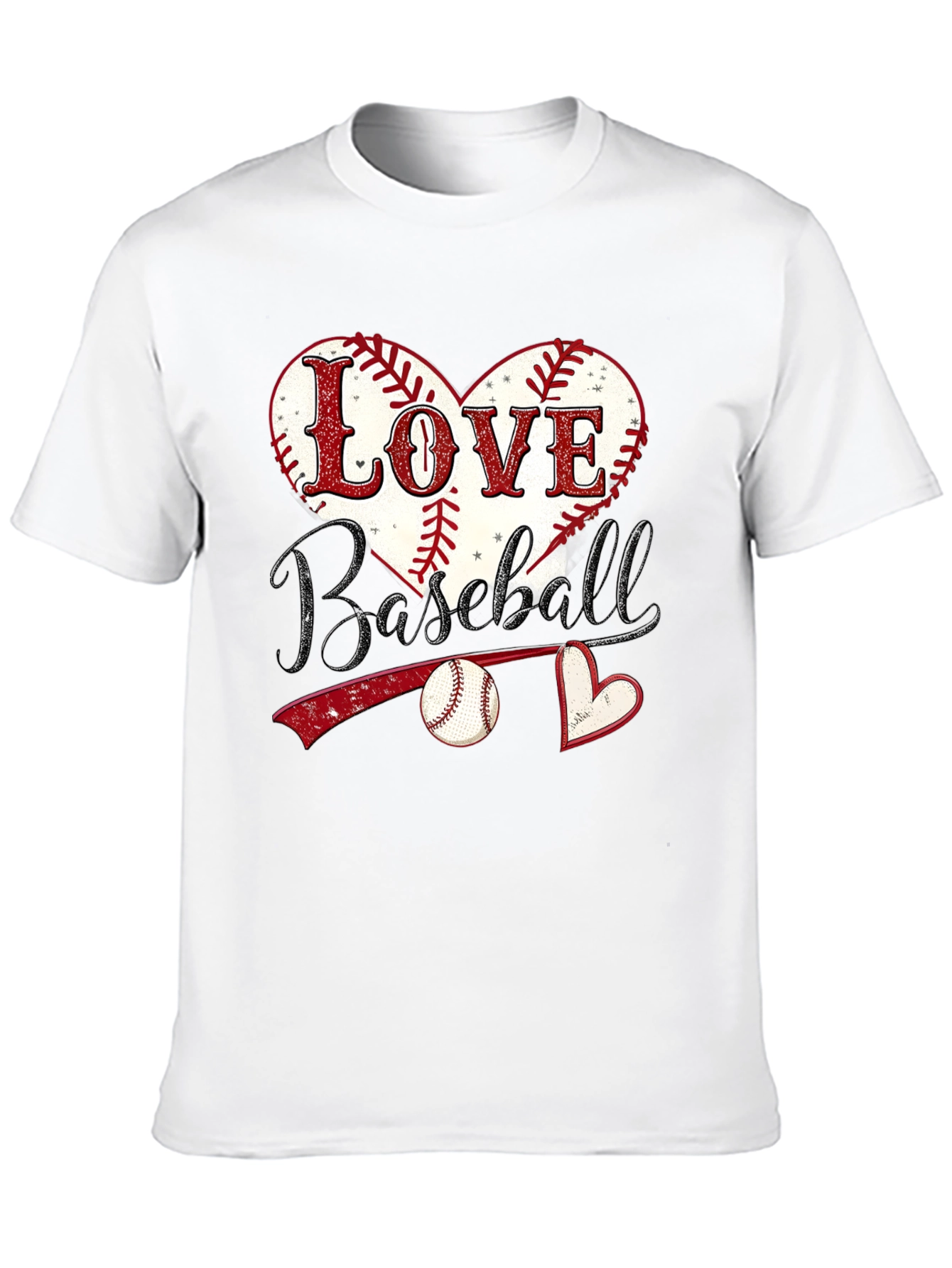 Black Love Baseball Graphic T-Shirt view 10