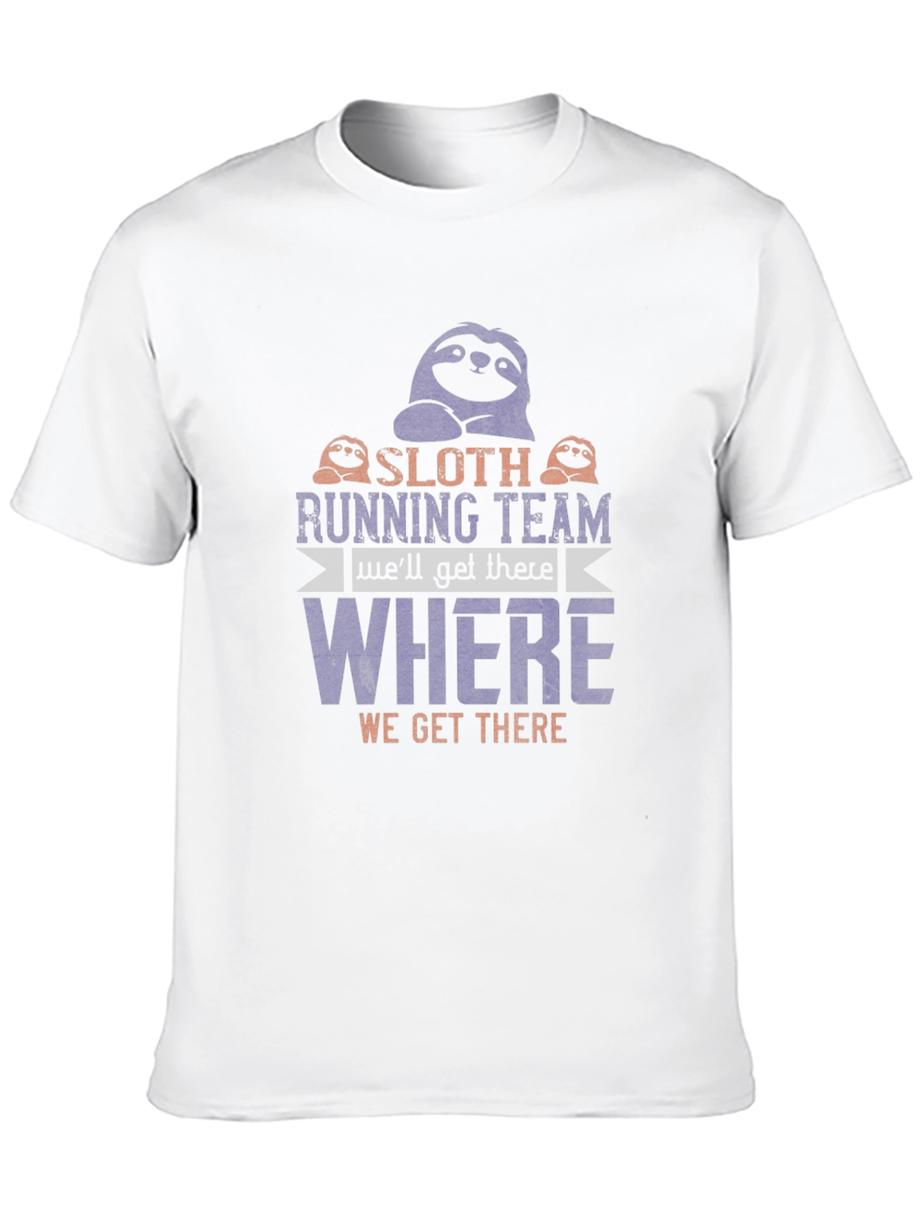 Black Sloth Running Team T-Shirt - We'll Get There Slow view 10