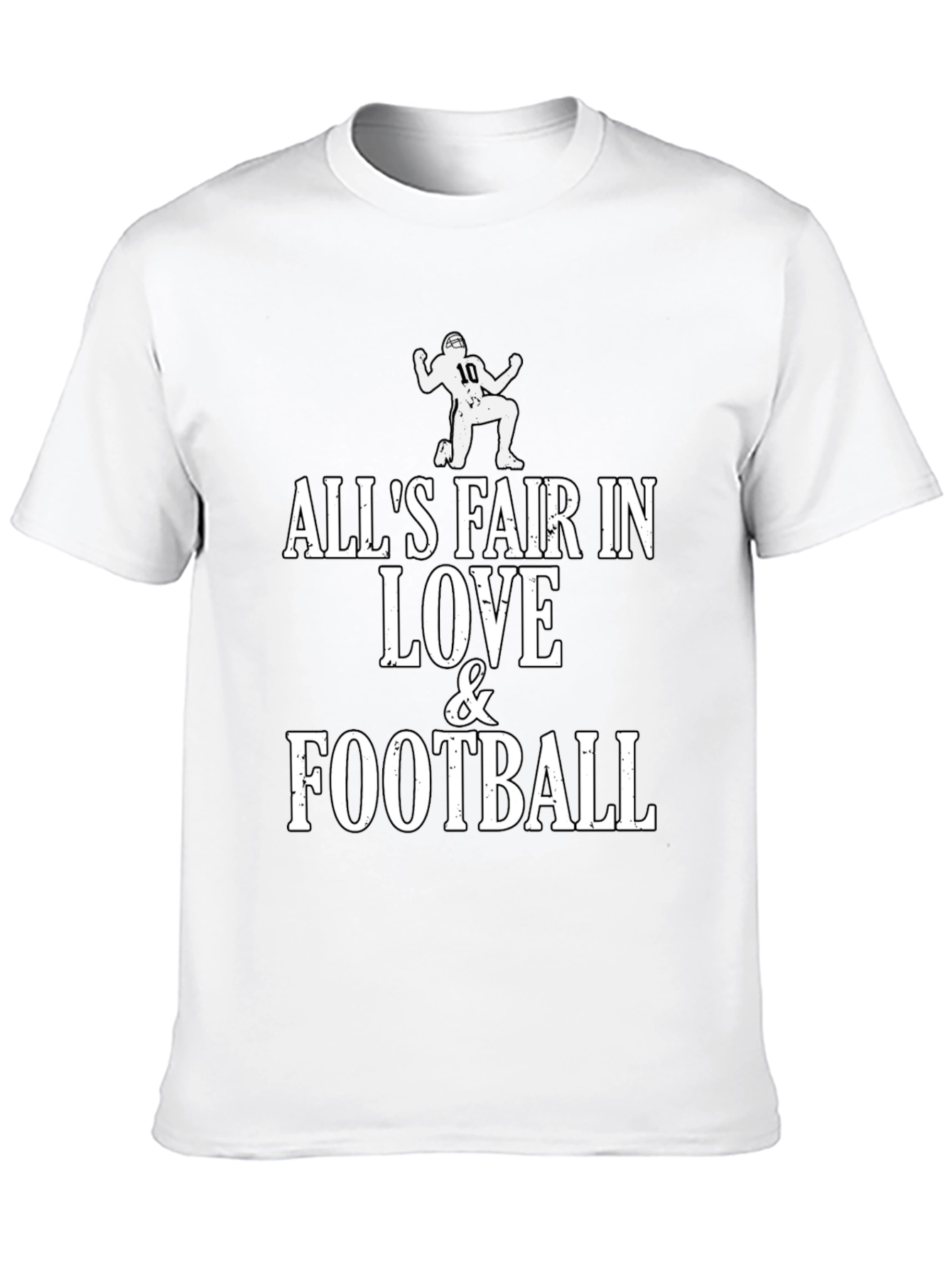 Black All's Fair in Love & Football Graphic Tee view 10