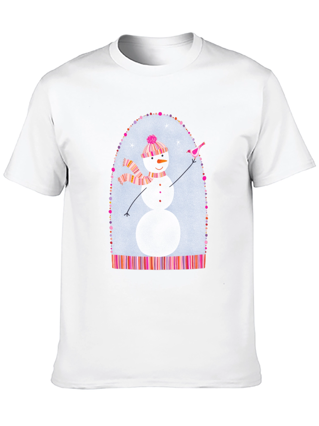 Black Snowman Graphic Tee - Festive Holiday Shirt view 10