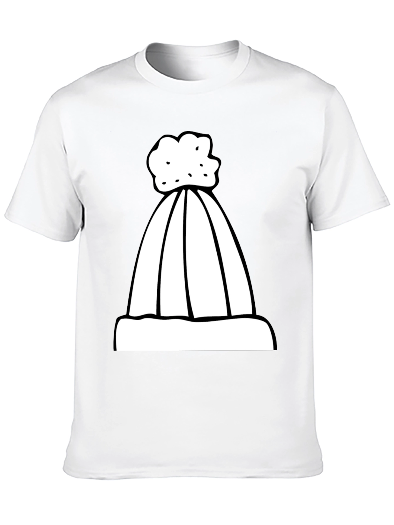 Black Winter Hat Graphic Tee - Stylish & Comfy Black T-Shirt view 10