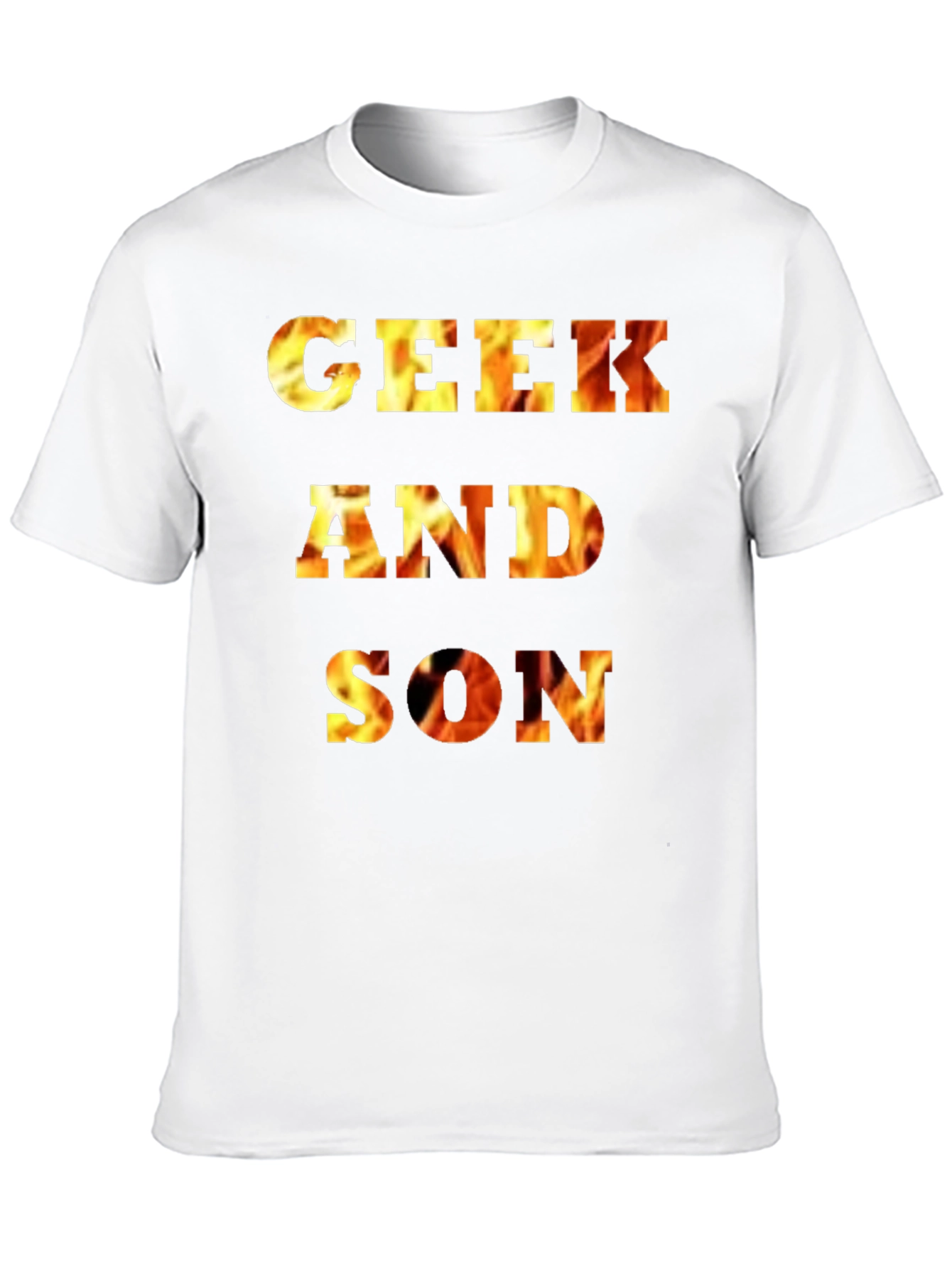 Black Geek and Son Flaming Graphic Tee - Black view 10