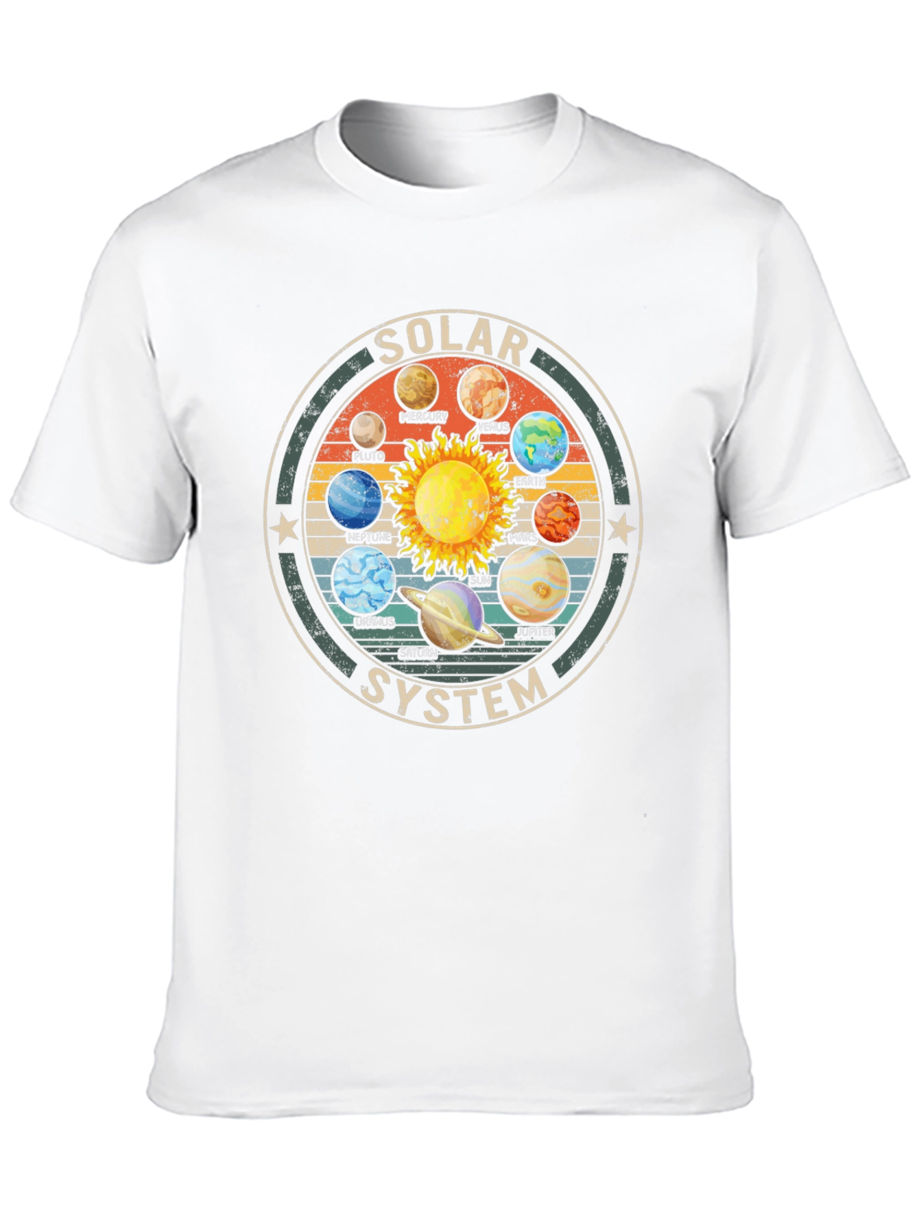 Black Solar System Graphic Tee - Vintage Style view 10