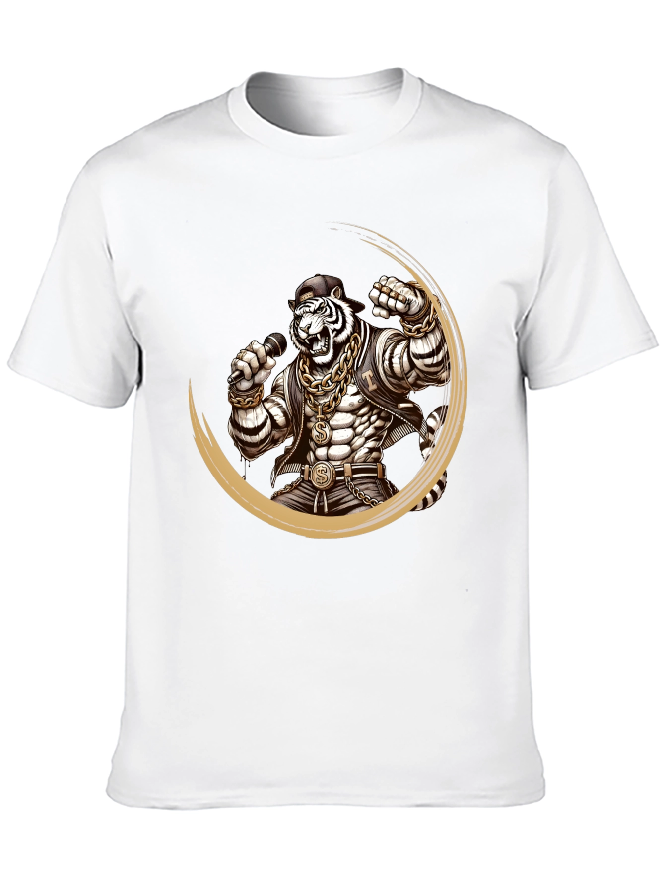 Black Tiger Rapper Graphic Tee - Cool & Trendy view 10