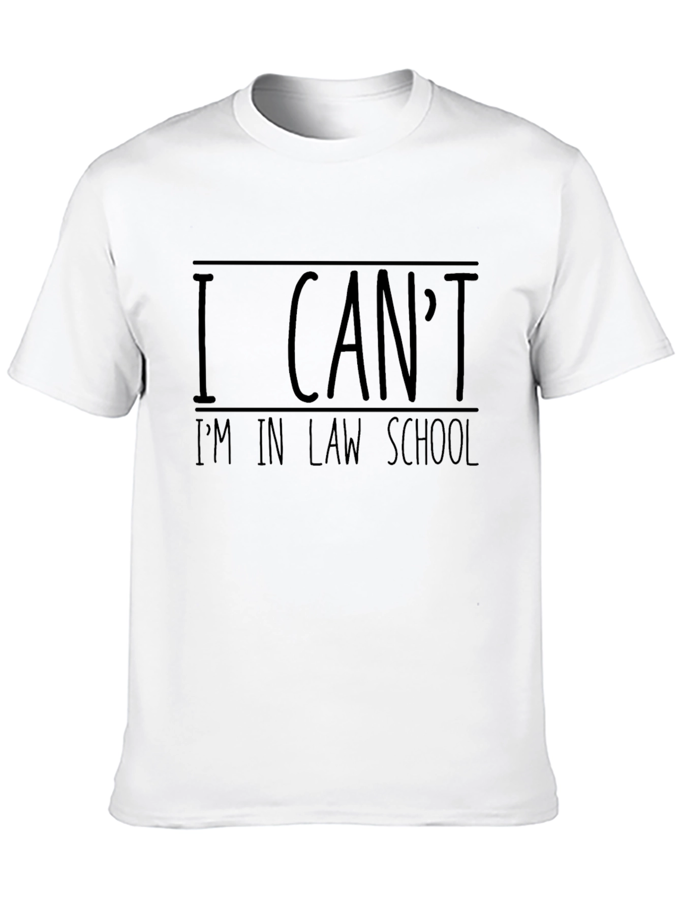 Black I Can't I'm in Law School T-Shirt - Funny Law Student Tee view 10