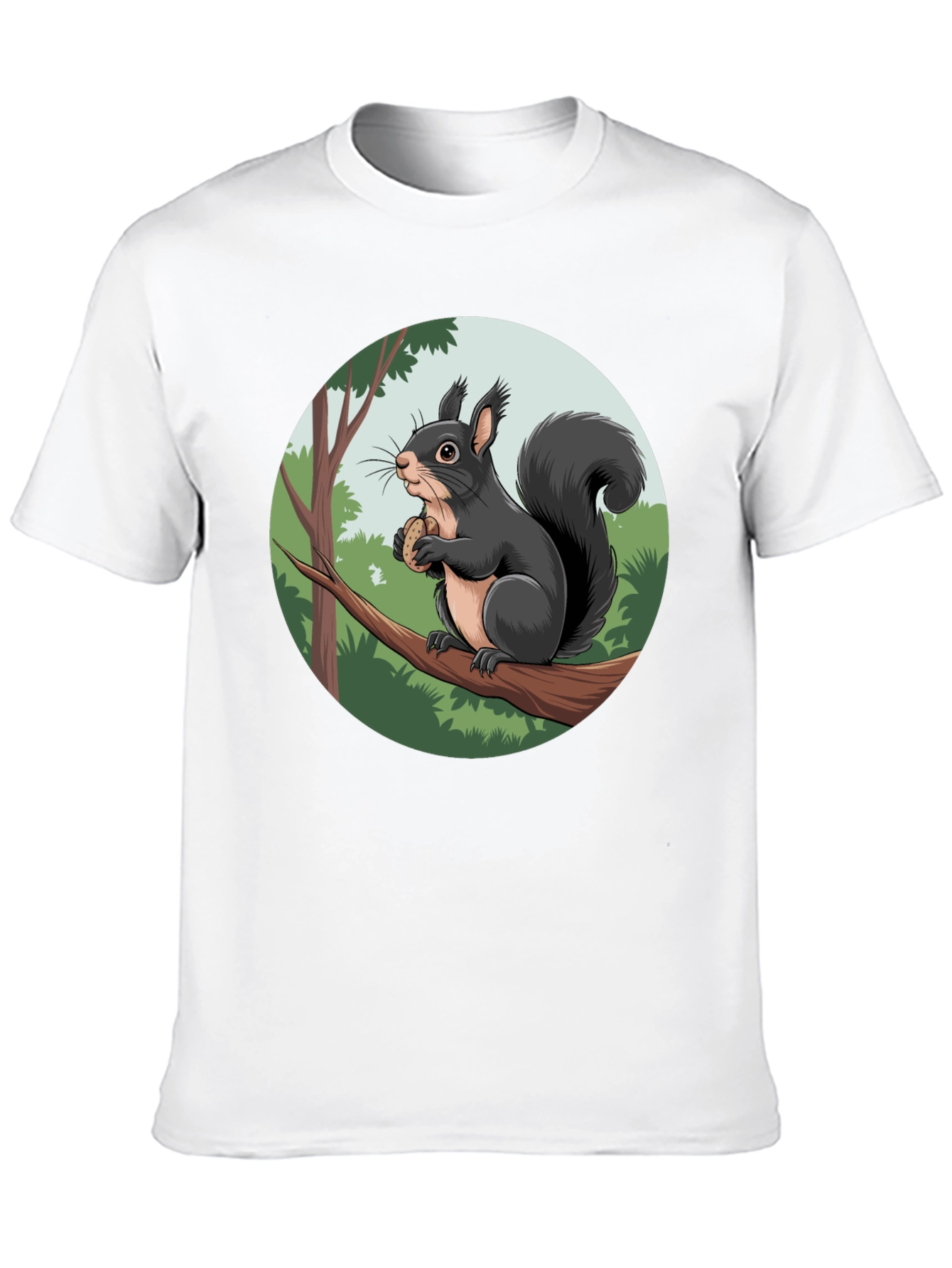 Black Squirrel Graphic Black T-Shirt view 10