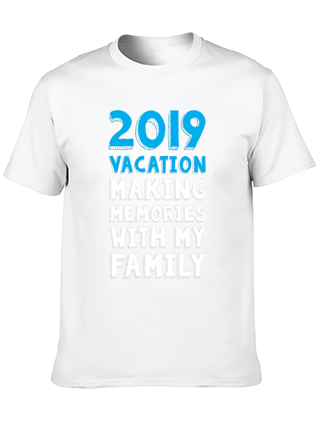Black 2019 Vacation Family Memories T-Shirt view 10
