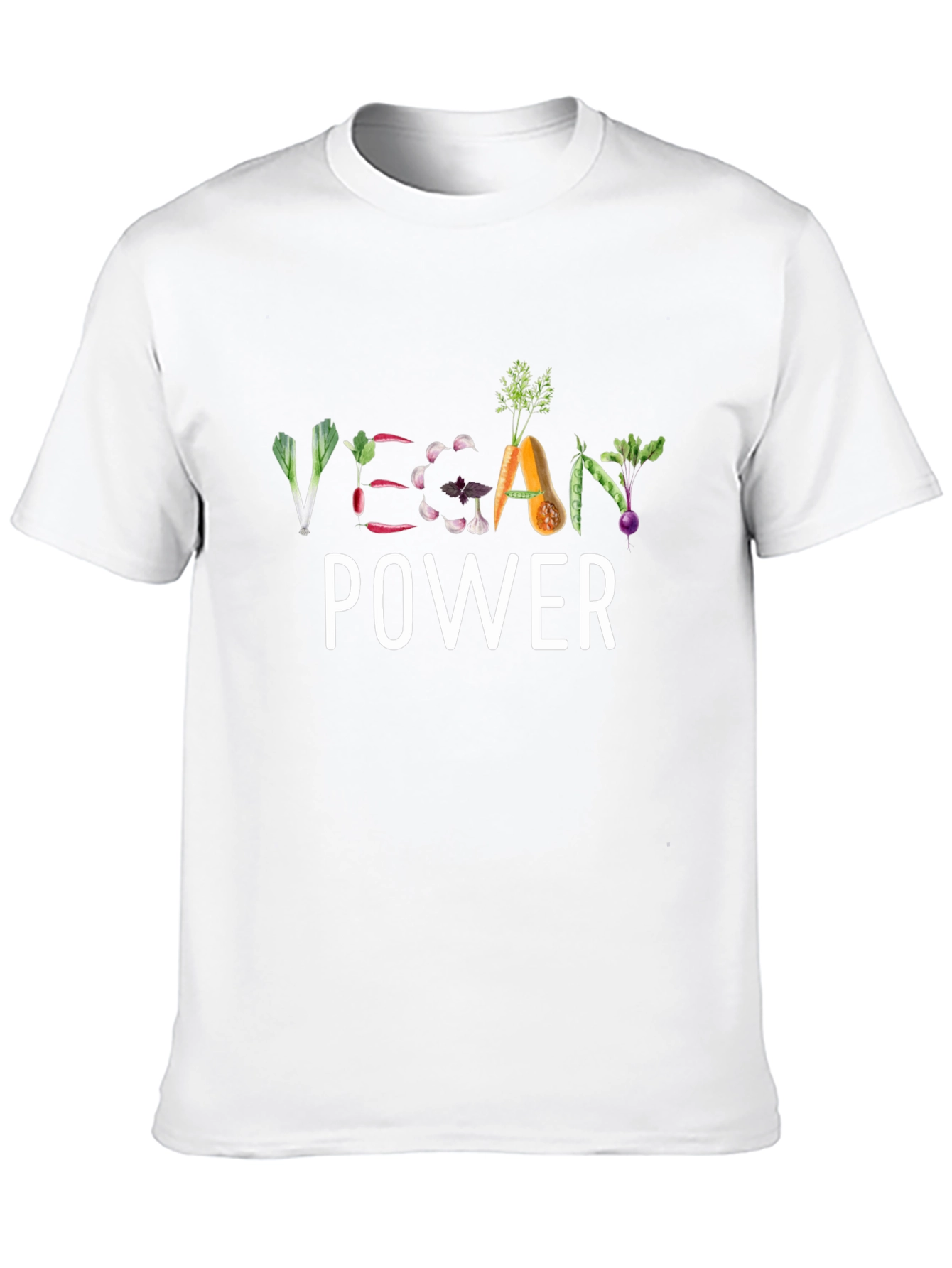 Black Vegan Power T-Shirt - Stylish Plant-Based Apparel view 10