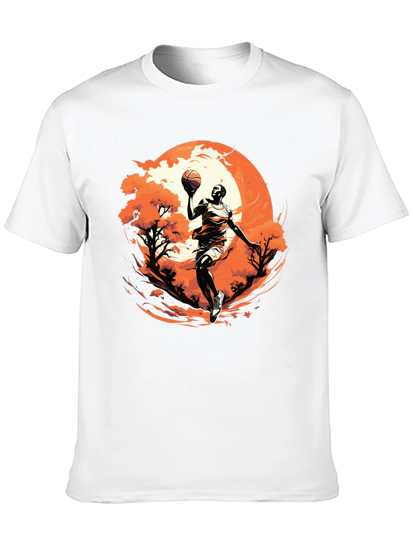 Black Basketball Player Graphic Black T-Shirt view 10