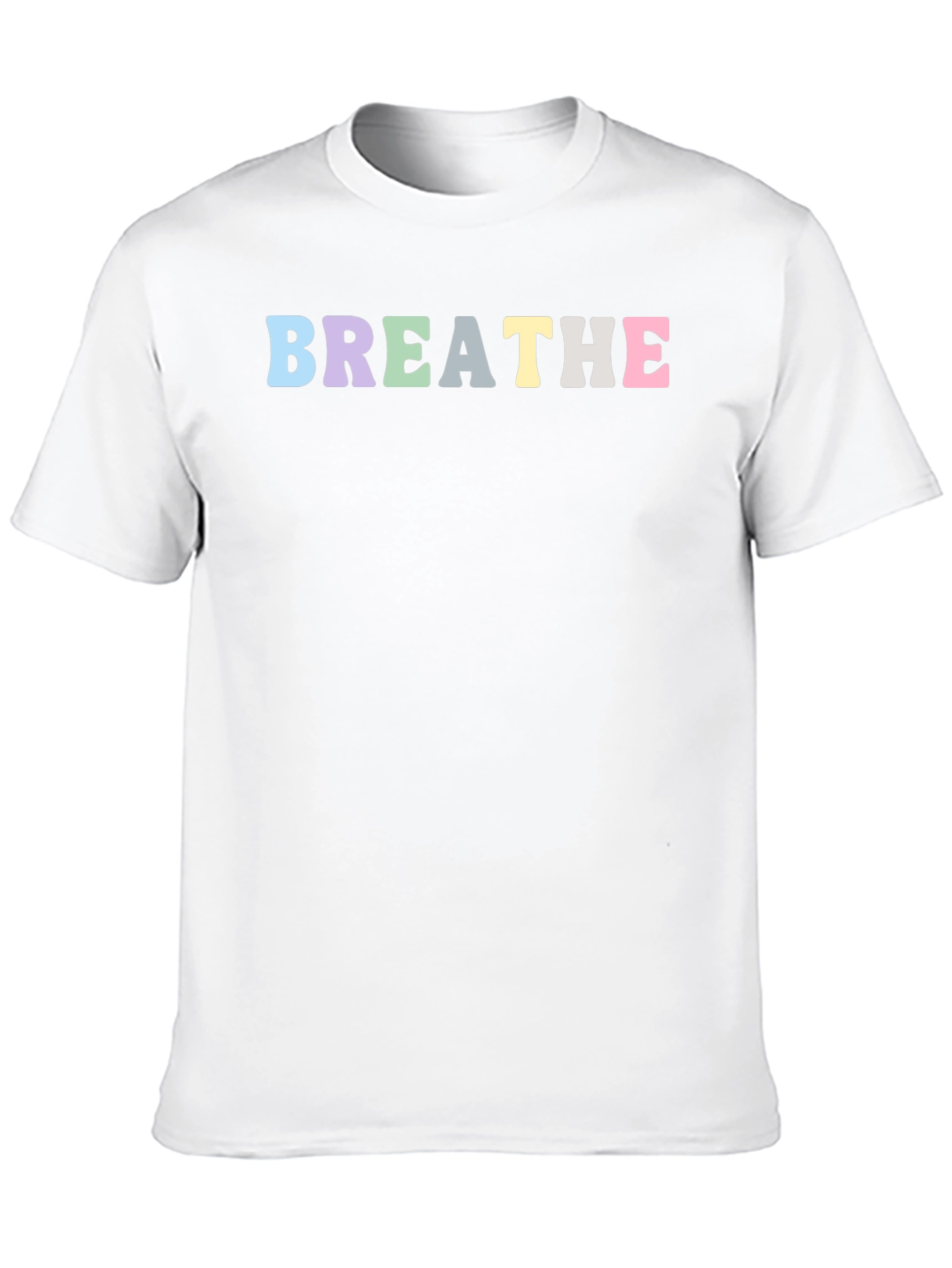Black Breathe Graphic Tee - Relaxed Fit Cotton T-Shirt view 10