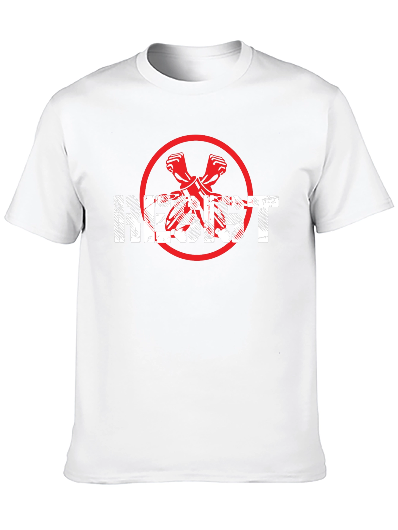 Black Resist Graphic Tee - Black Crew Neck Cotton T-Shirt view 10