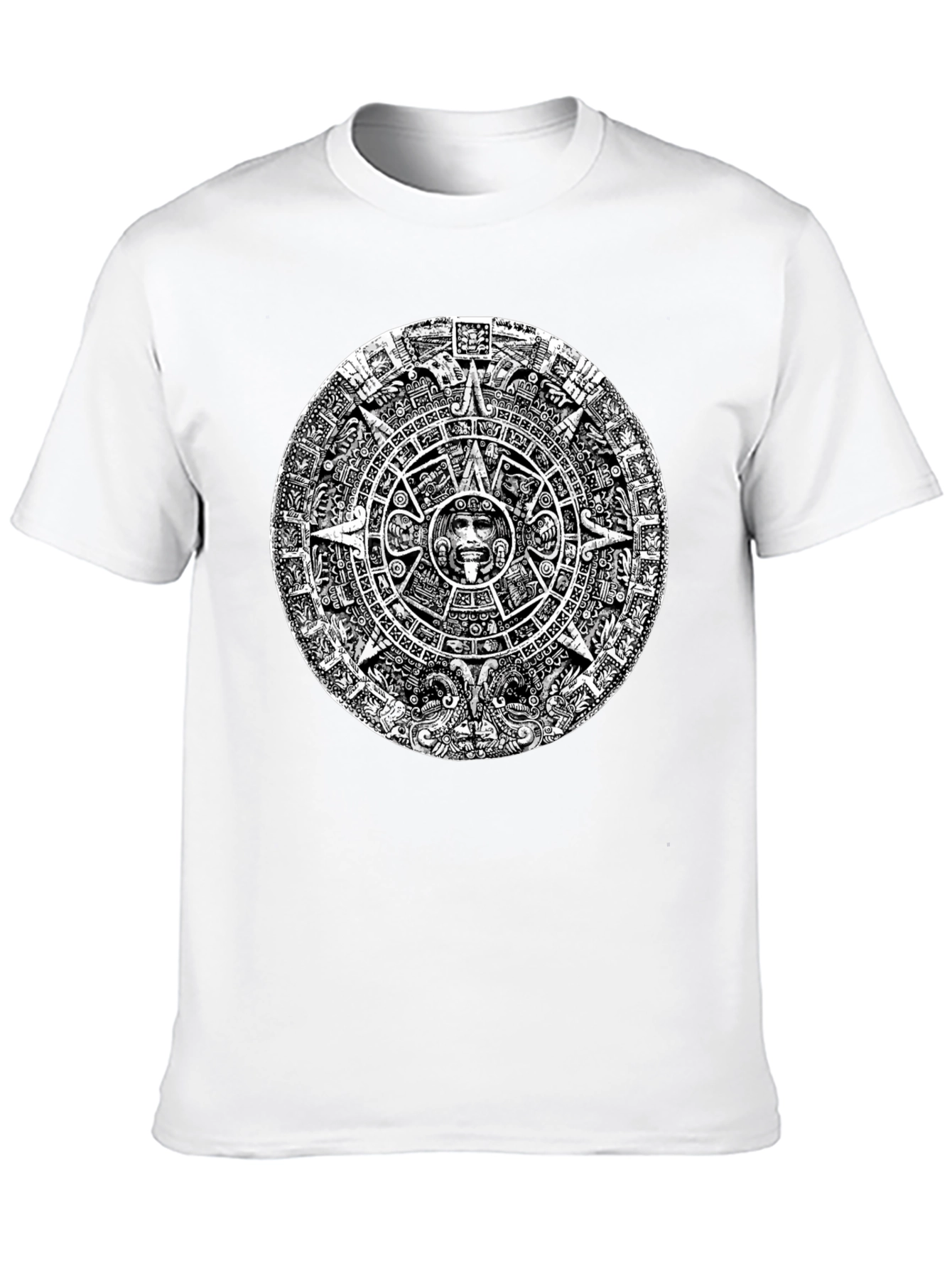 Black Aztec Calendar Graphic Tee - Black view 10