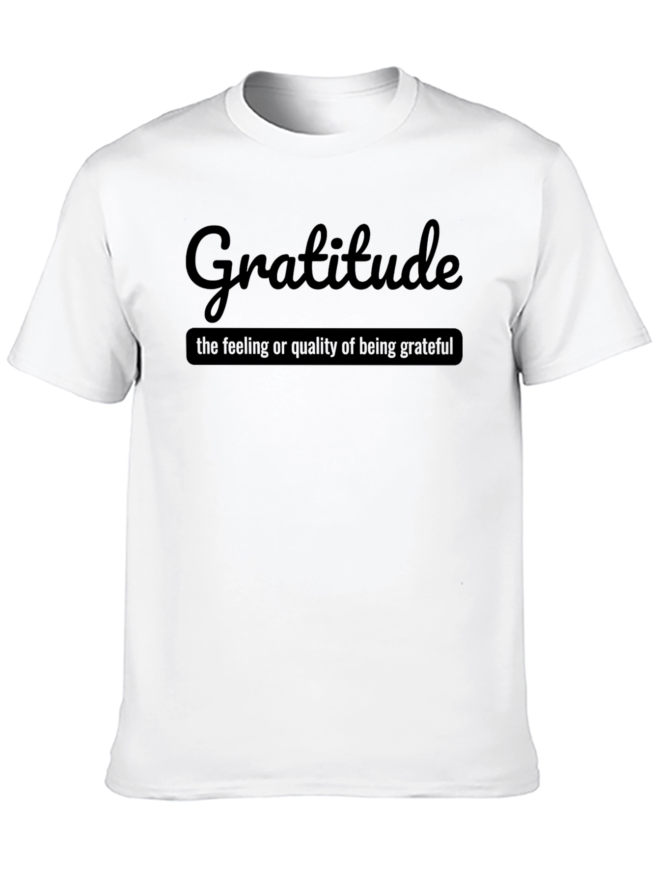 Black Gratitude T-Shirt - Grateful Definition Graphic Tee view 10