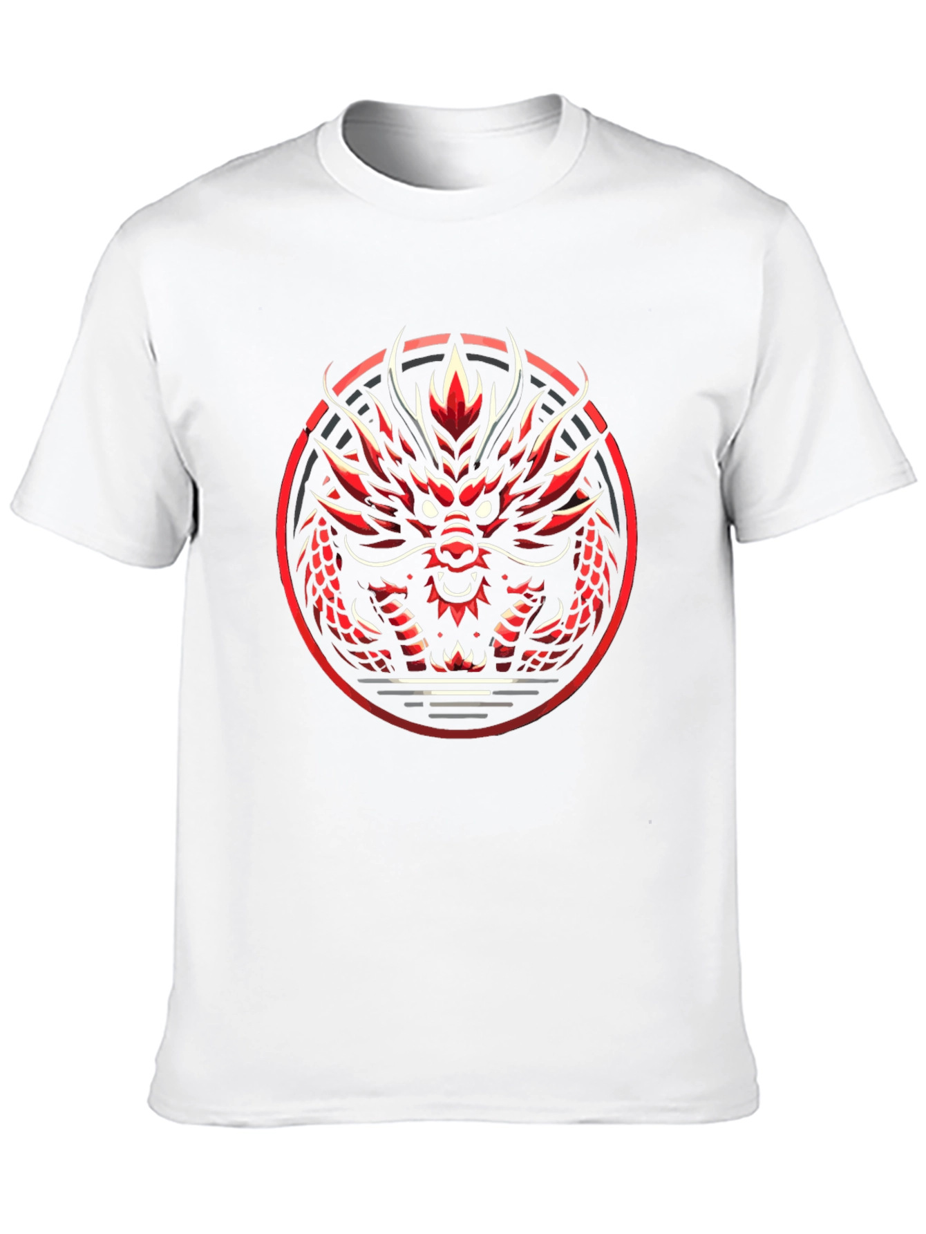 Black Red Dragon Graphic Tee - Bold Asian Design view 10