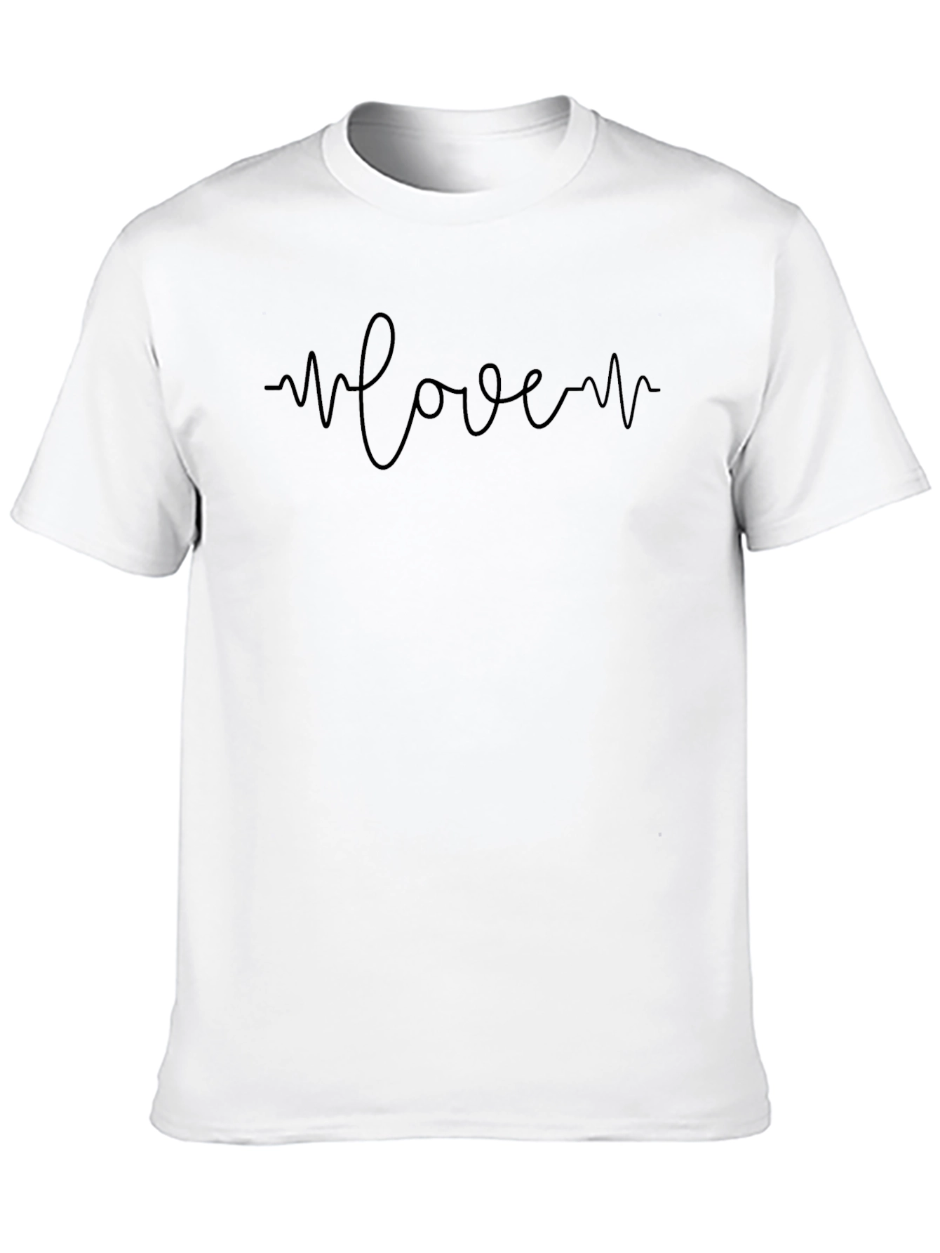 Black Love Heartbeat Graphic T-Shirt - Casual Style view 10