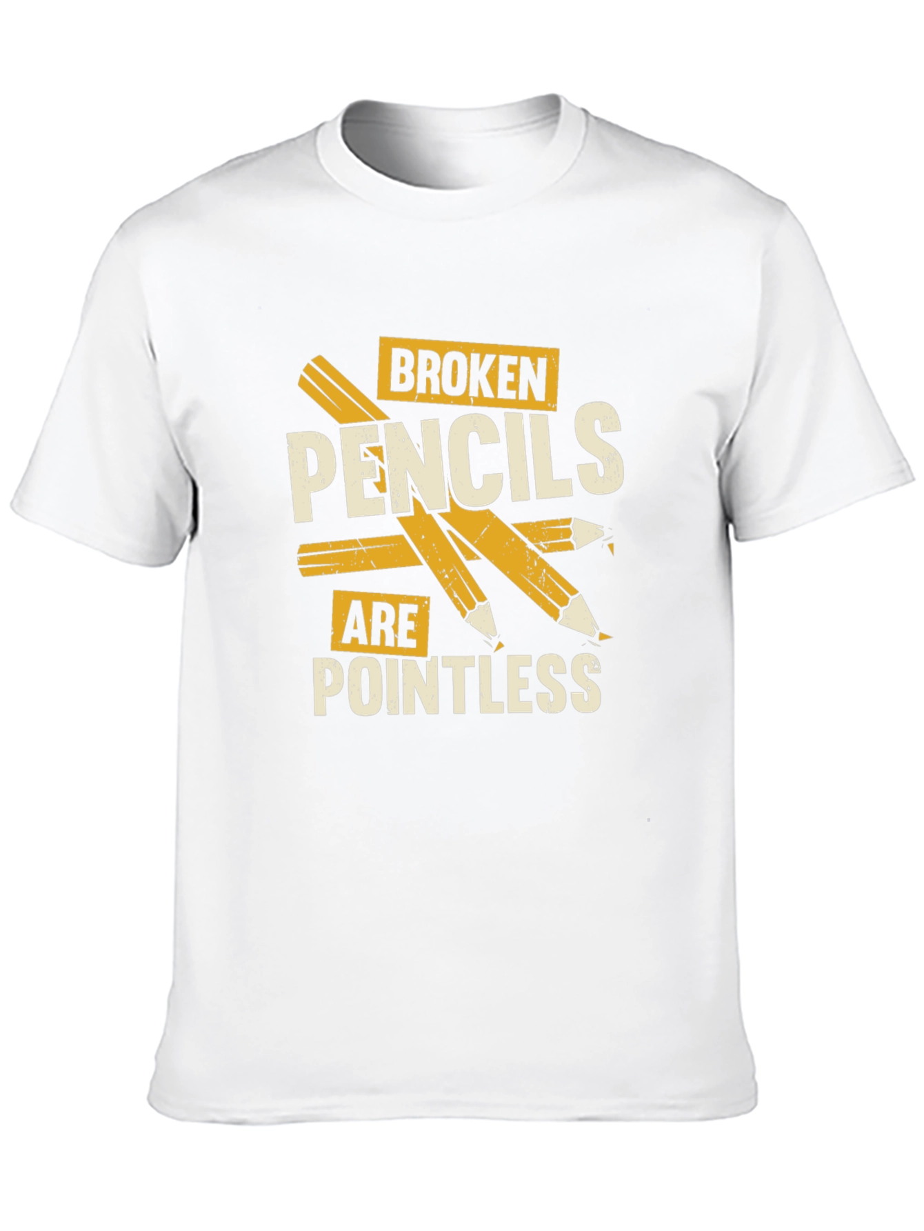 Black Broken Pencils T-Shirt - Pointless Graphic Tee view 10