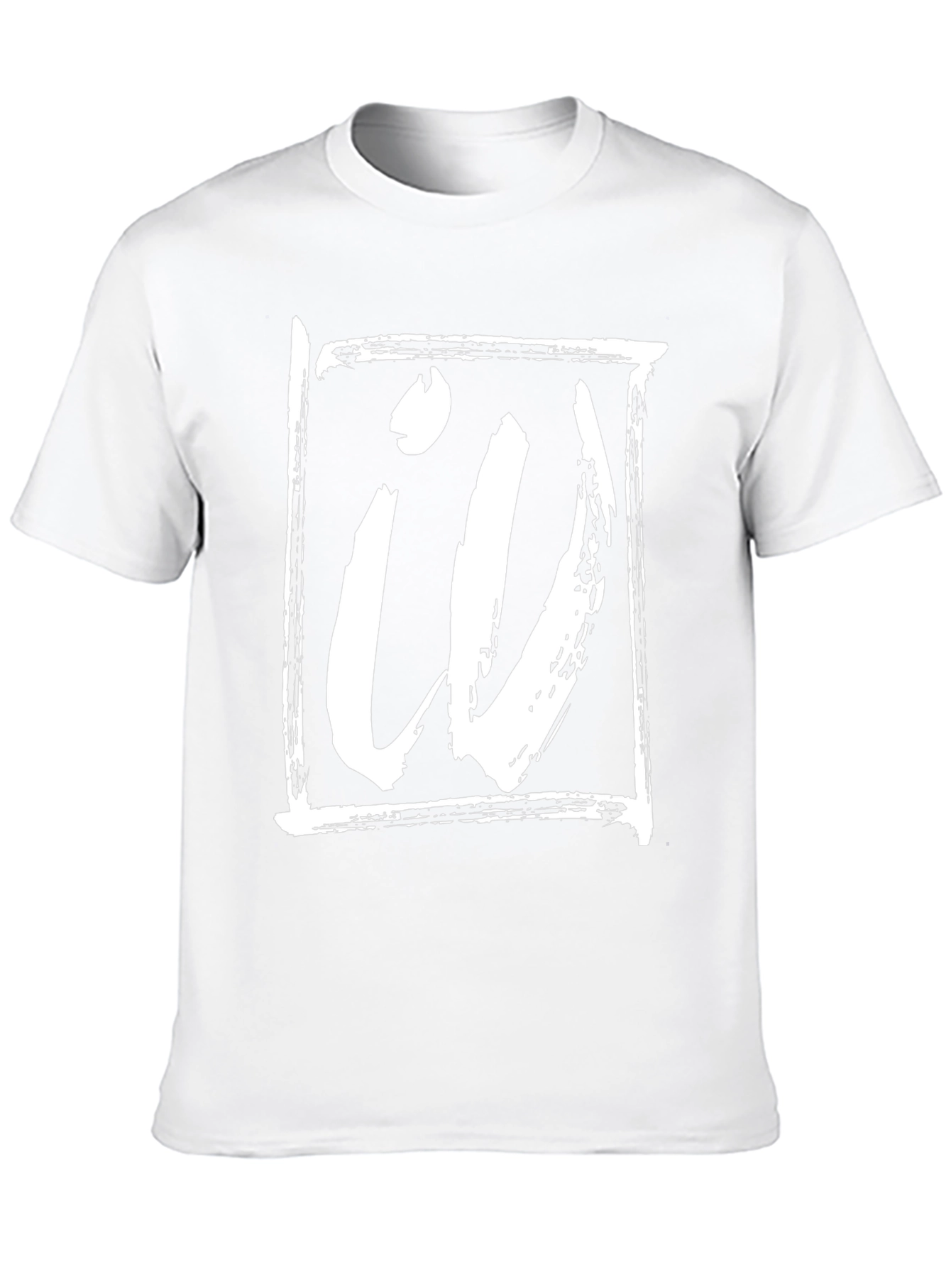 Black Bold Graphic Tee - Black with White Abstract Design view 10