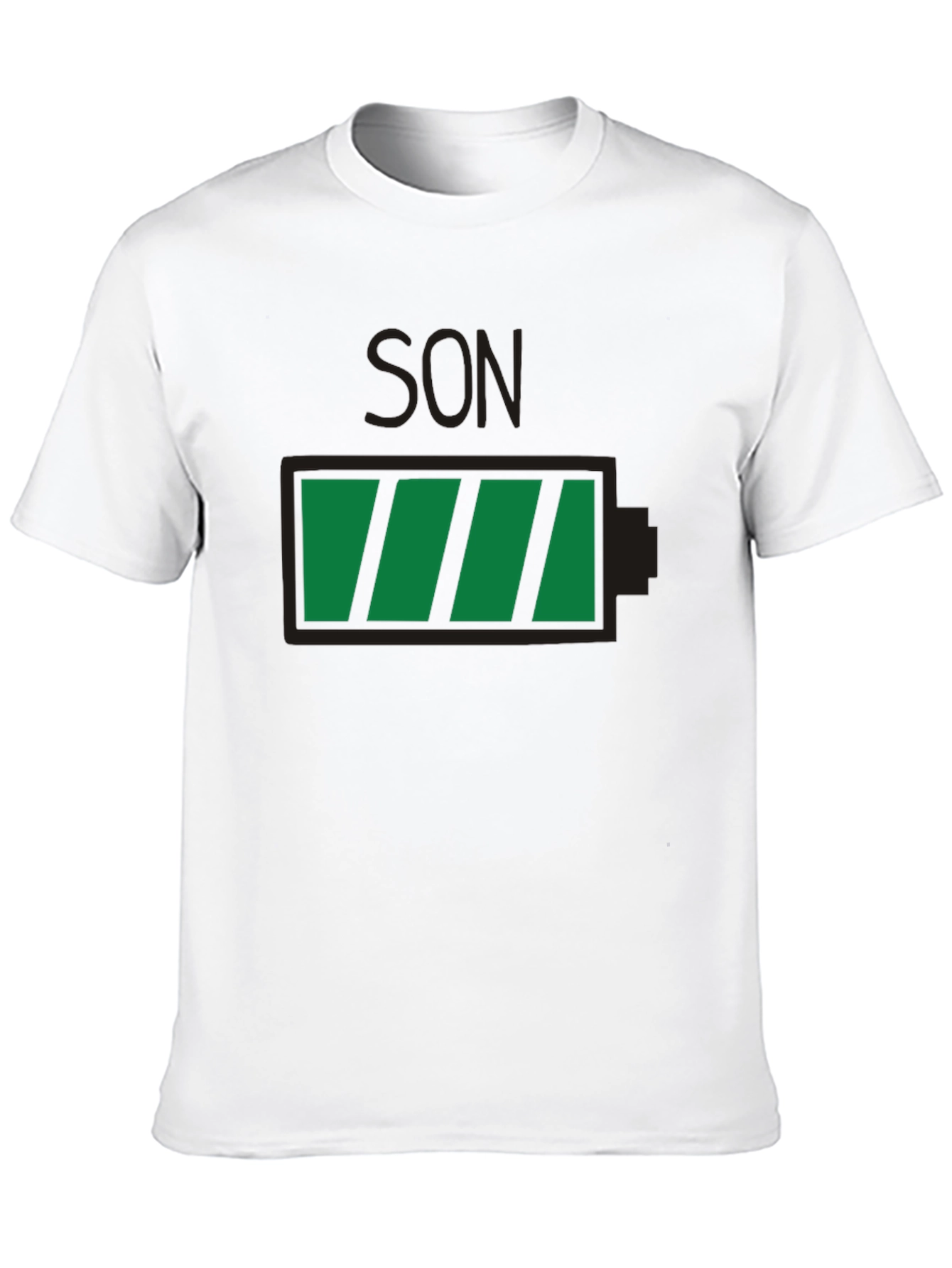 Black Full Battery Son T-Shirt - Black Graphic Tee view 10