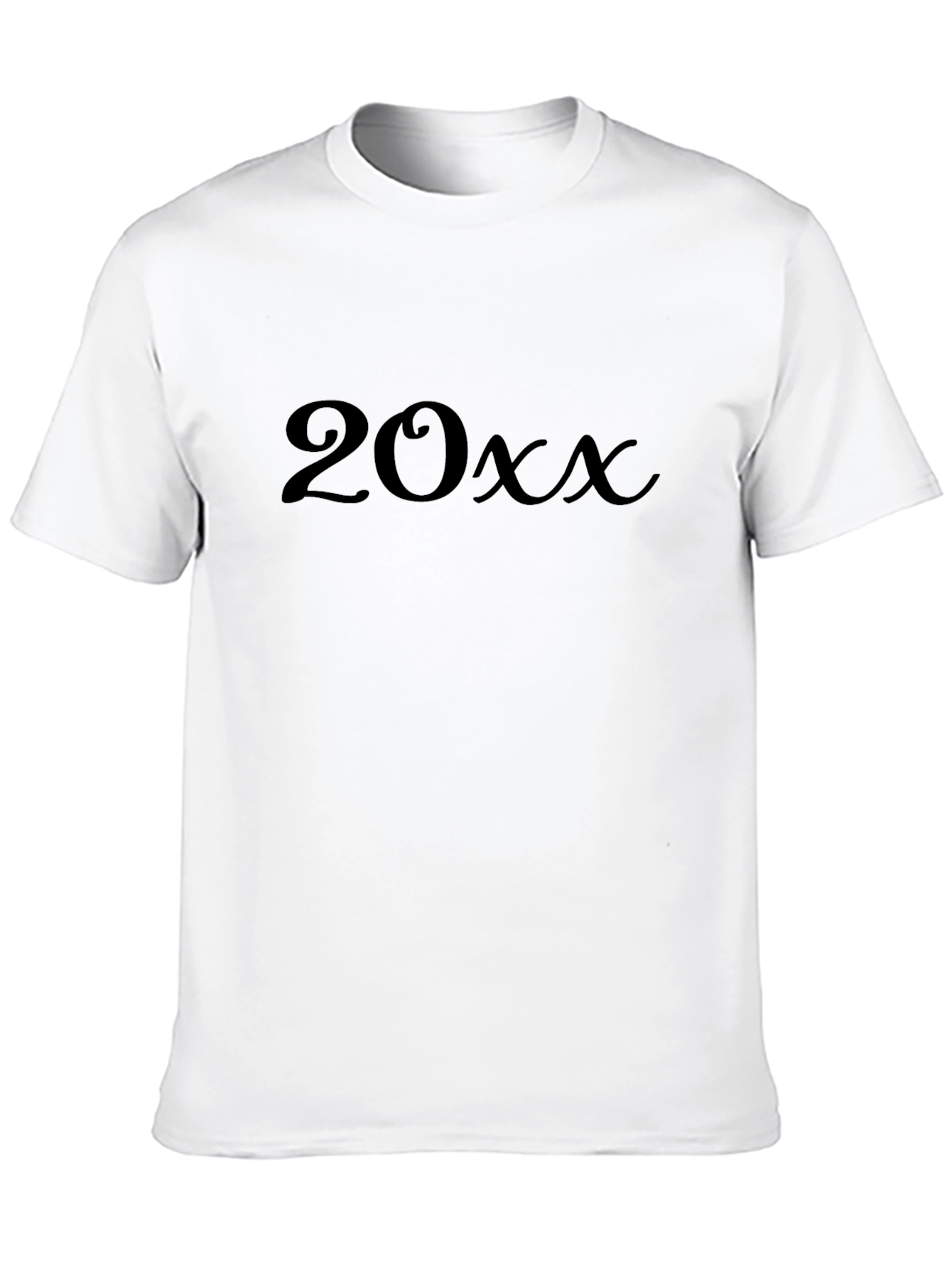 Black Men's Black T-Shirt - 20xx Design view 10