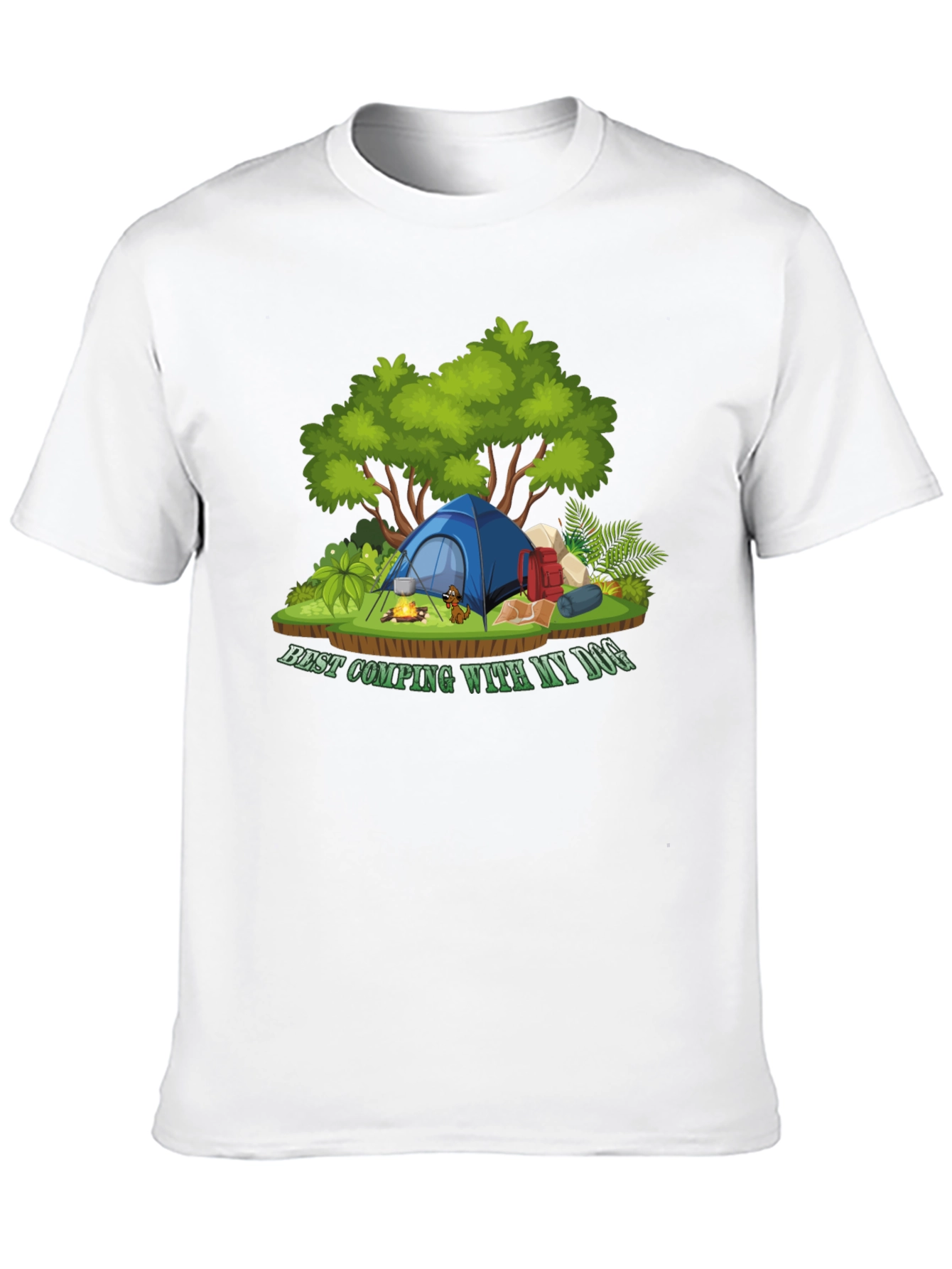 Black Camping With My Dog Black T-Shirt view 10