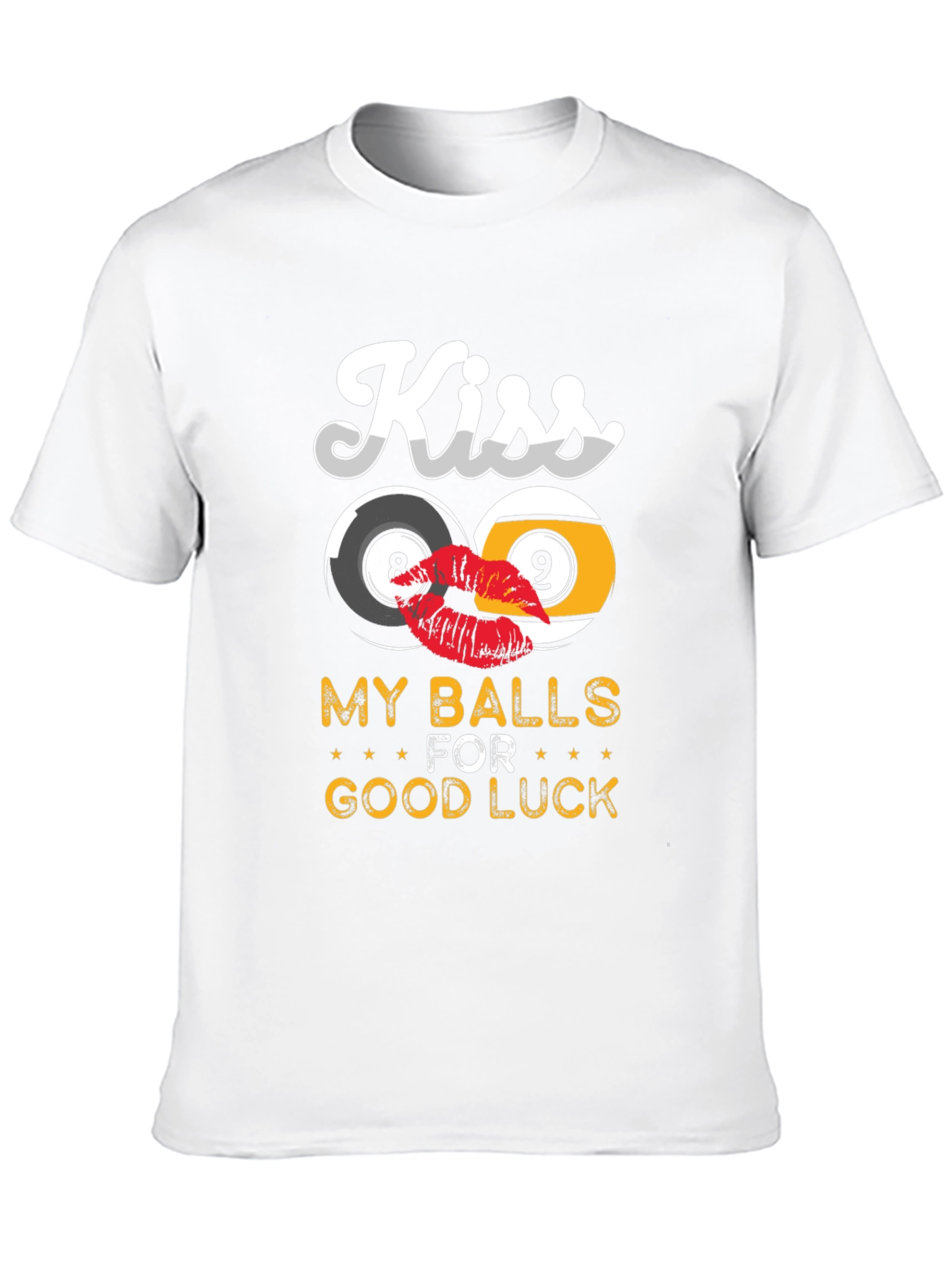 Black Kiss My Balls For Good Luck Graphic Tee view 10