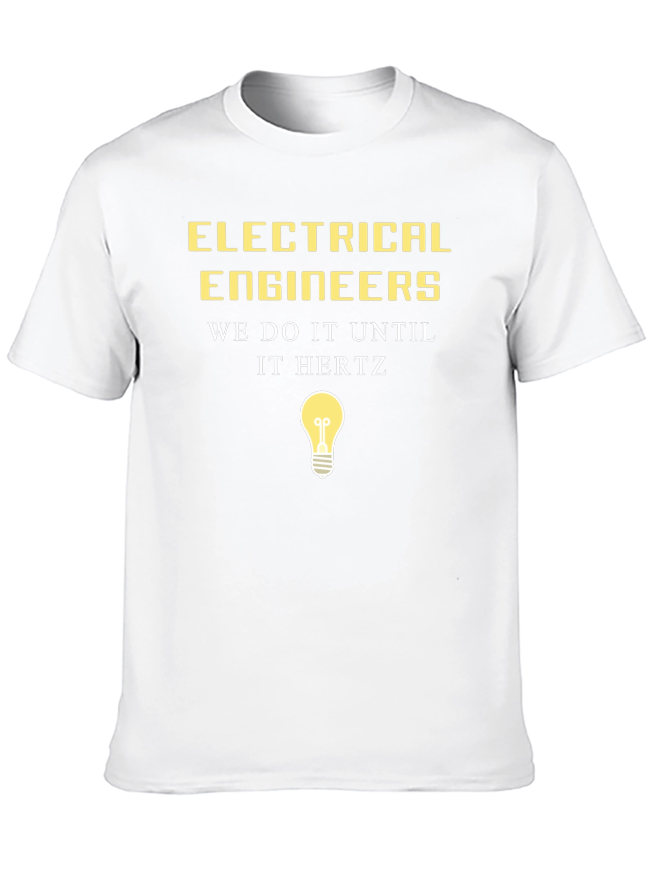 Black Electrical Engineer Humor Tee - We Do It Until It Hertz view 10