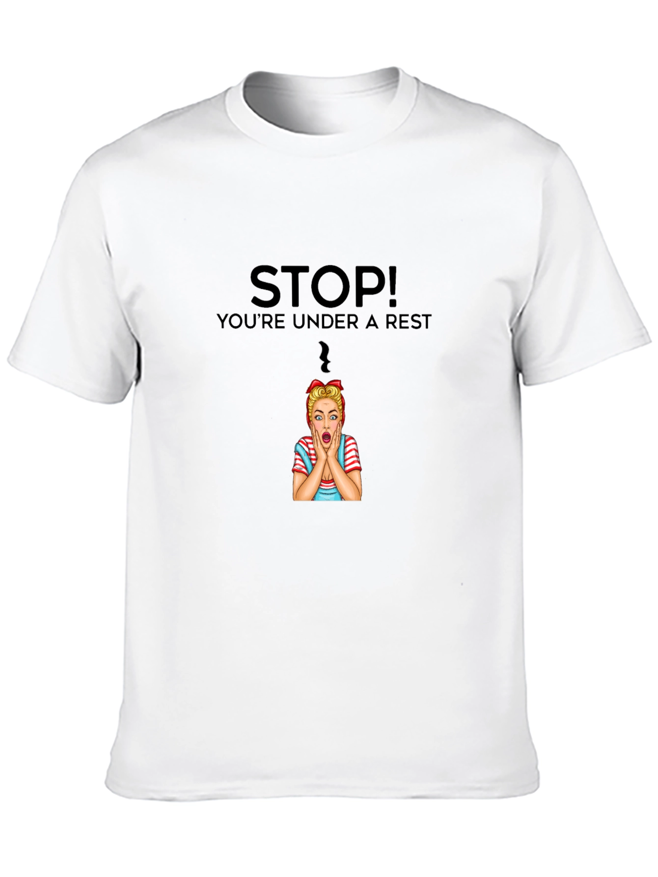 Black Stop! You're Under Arrest Graphic Tee view 10