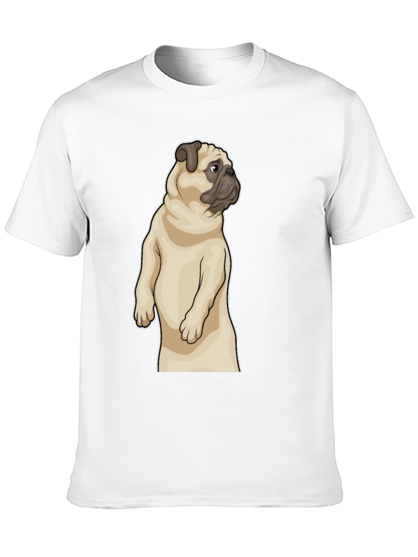 Black Pug Graphic Tee - Men's Black Short Sleeve Shirt view 10