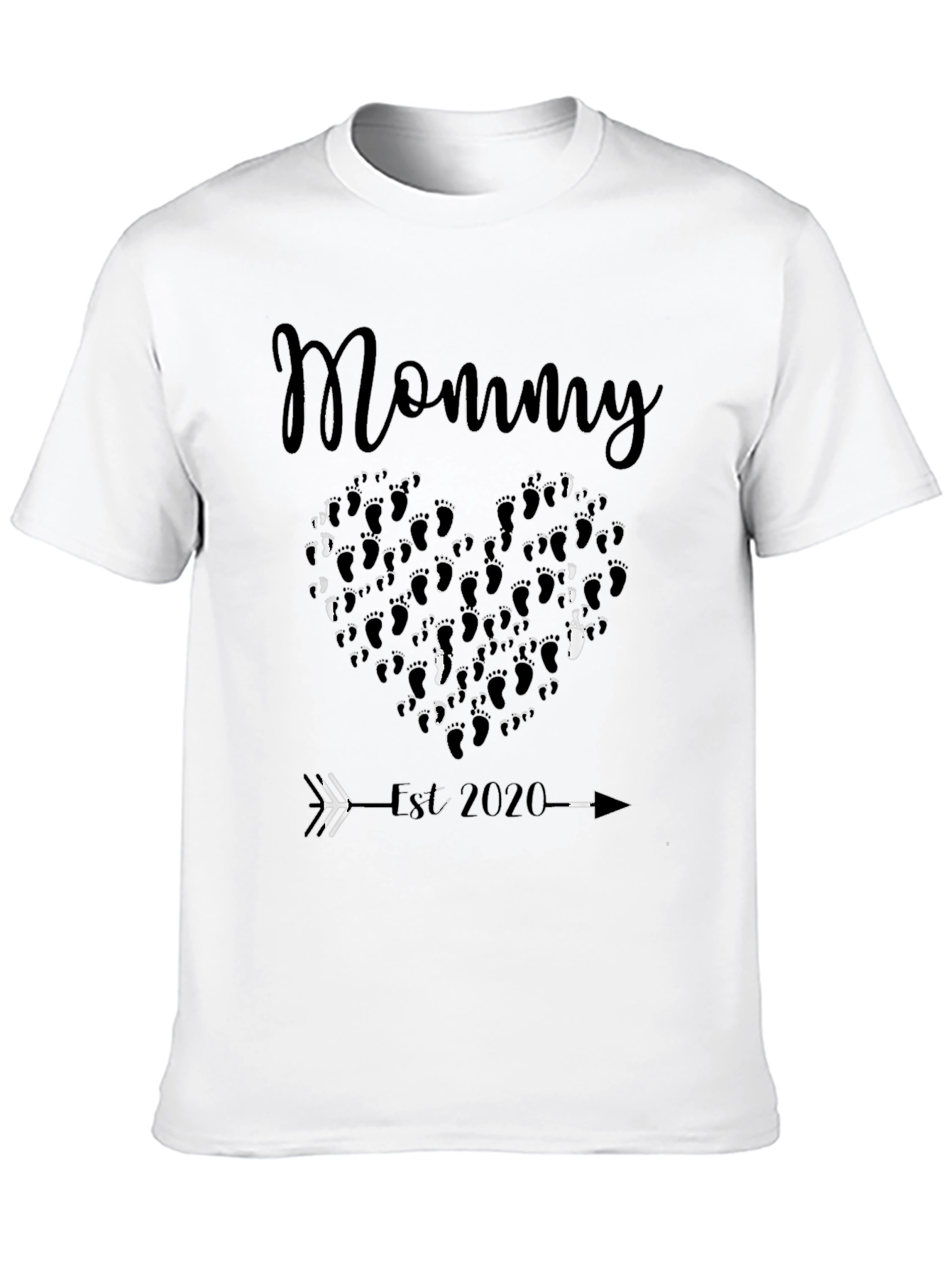 Black Mommy Est 2020 T-Shirt, Pregnancy Announcement Tee view 10