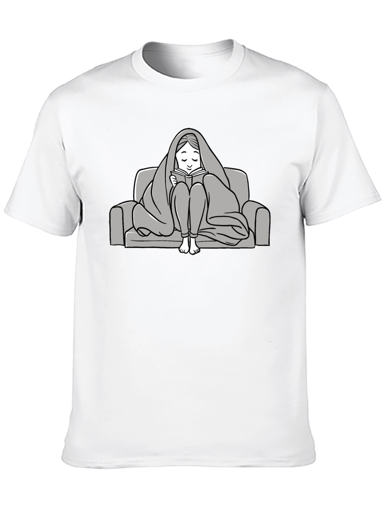 Black Cozy Reader T-Shirt - Comfort & Style view 10
