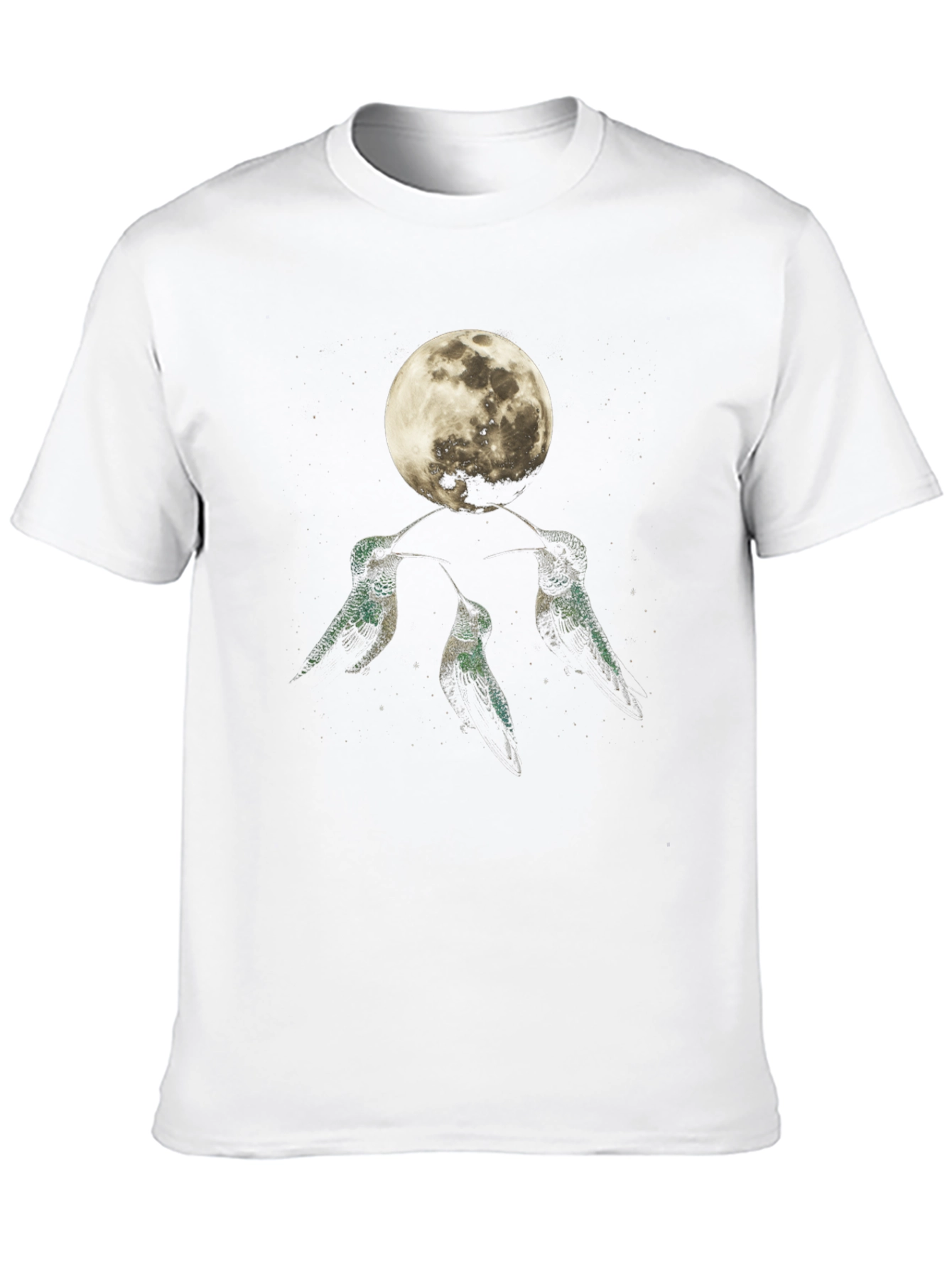 Black Hummingbird Moon Graphic Tee view 10