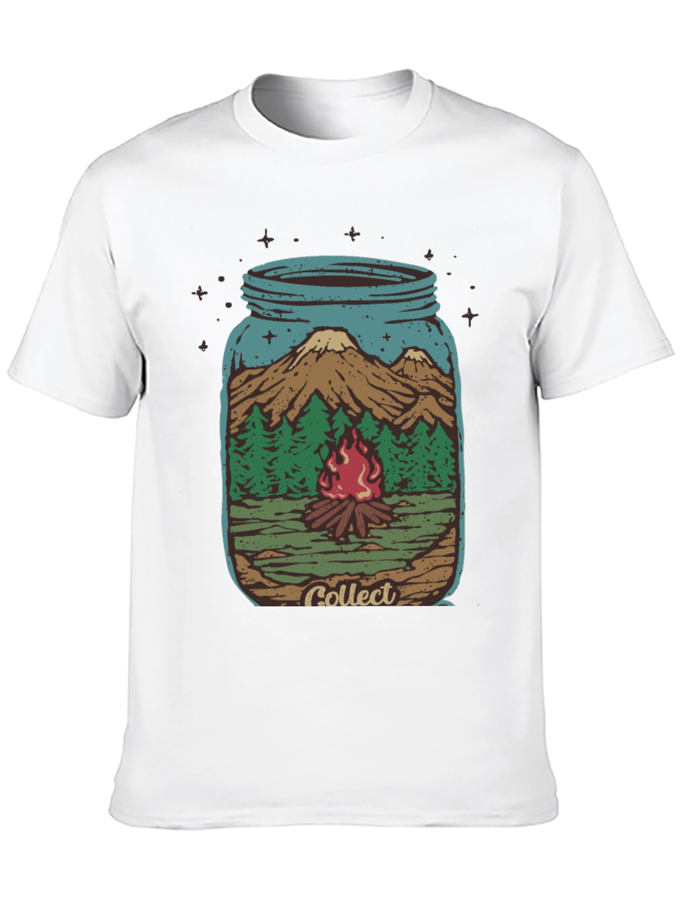 Black Camping Jar Graphic T-Shirt - Black view 10