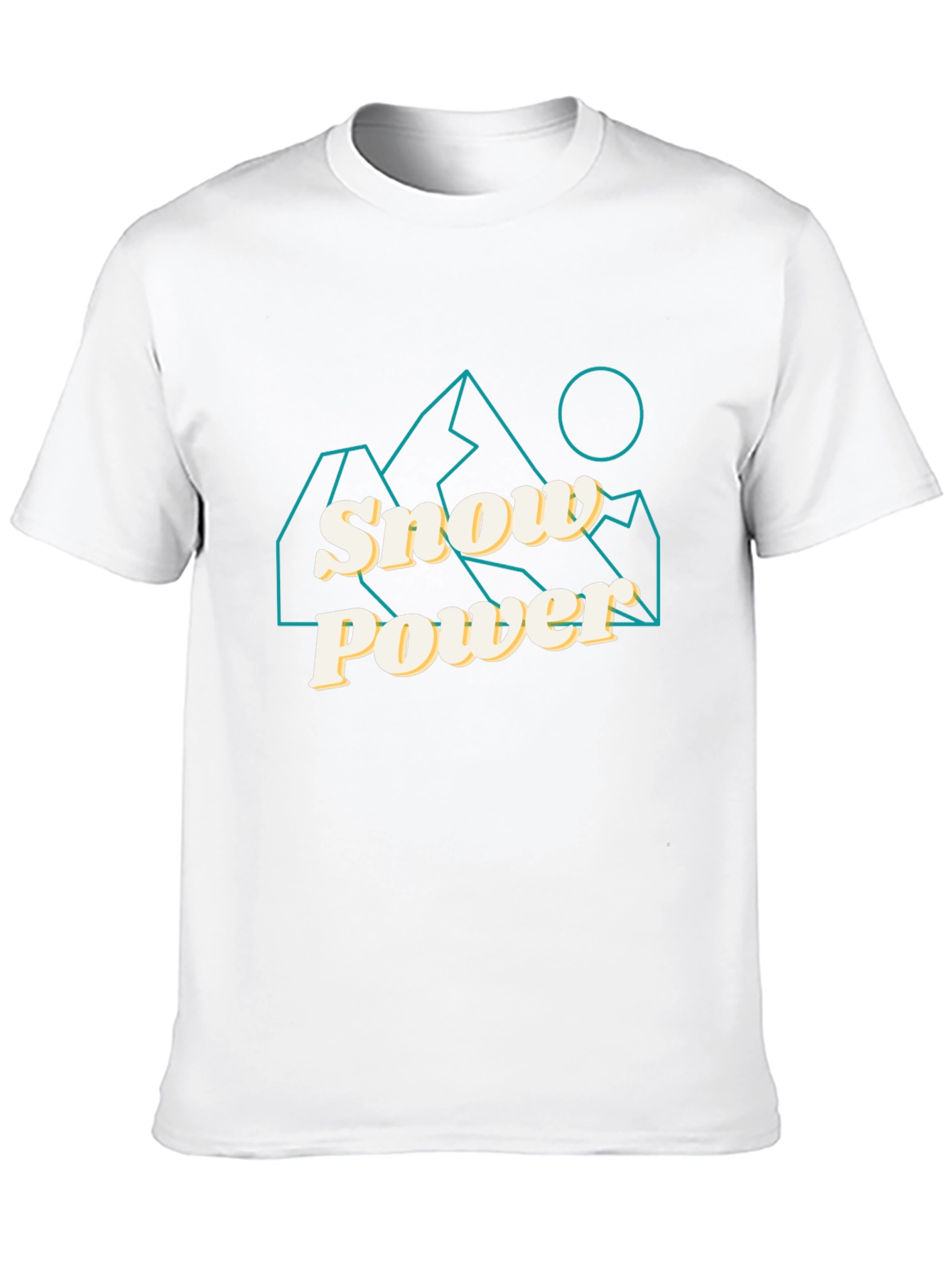 Black Snow Power Graphic Tee - Mountain Design view 10