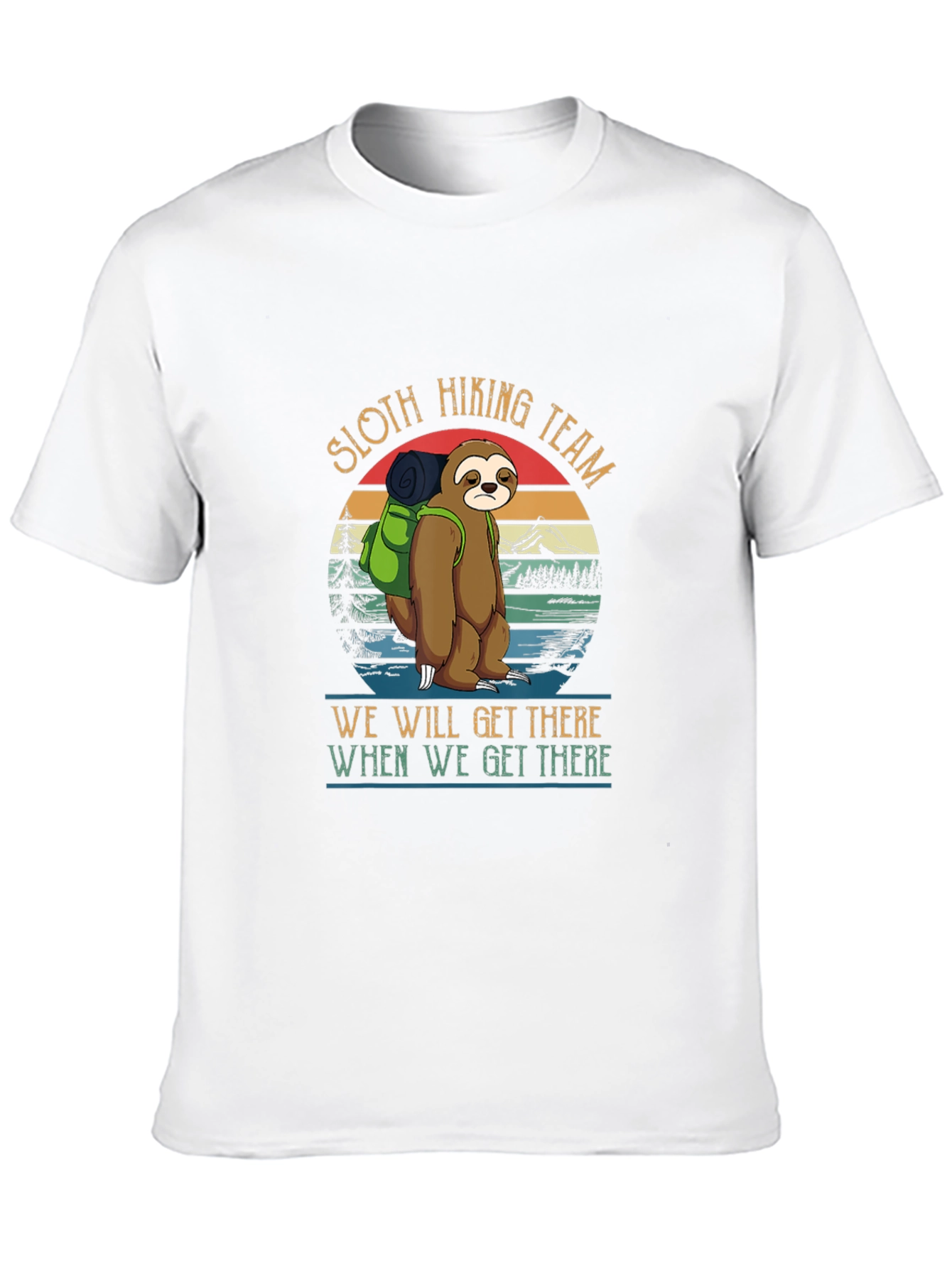 Black Sloth Hiking Team Graphic T-Shirt view 10