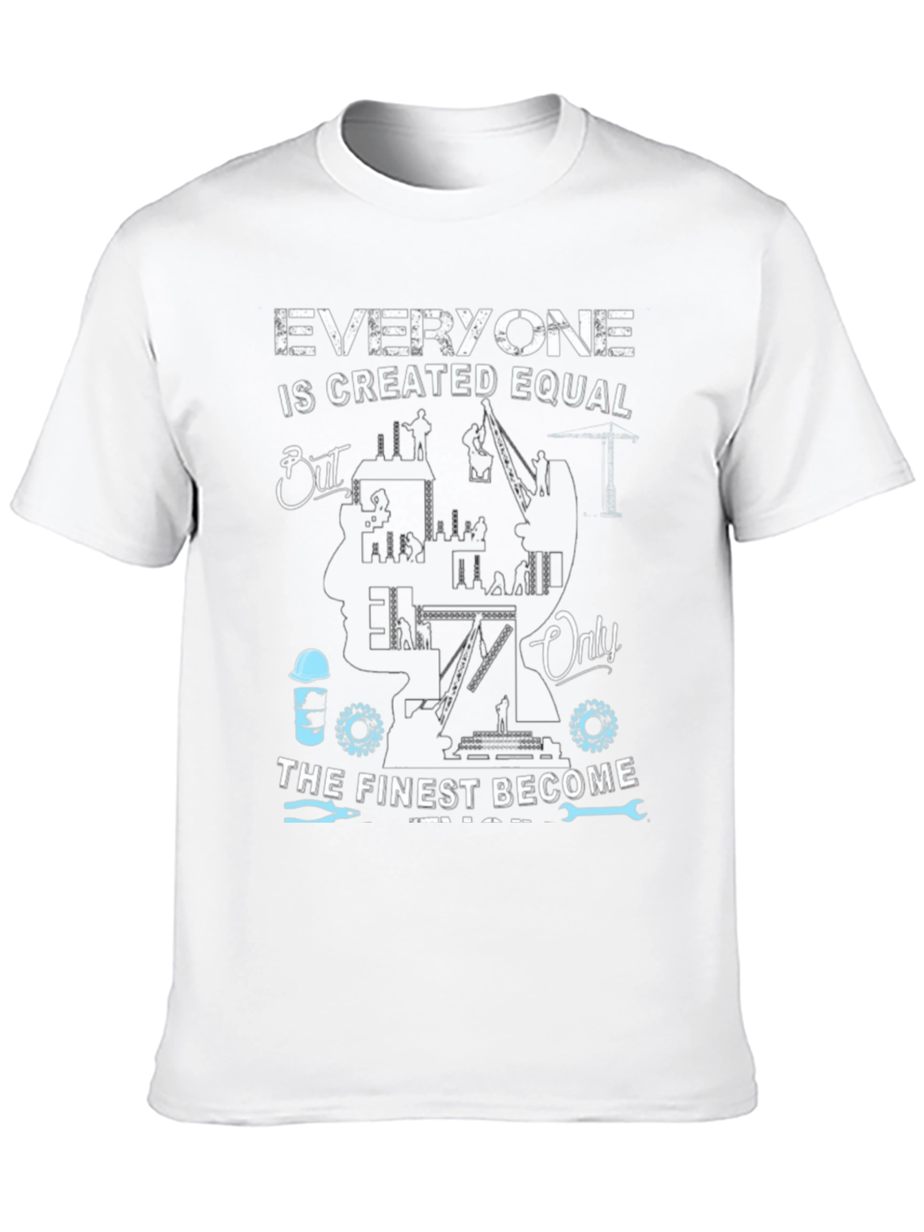 Black Construction Worker T-Shirt: Finest Become Engineers view 10