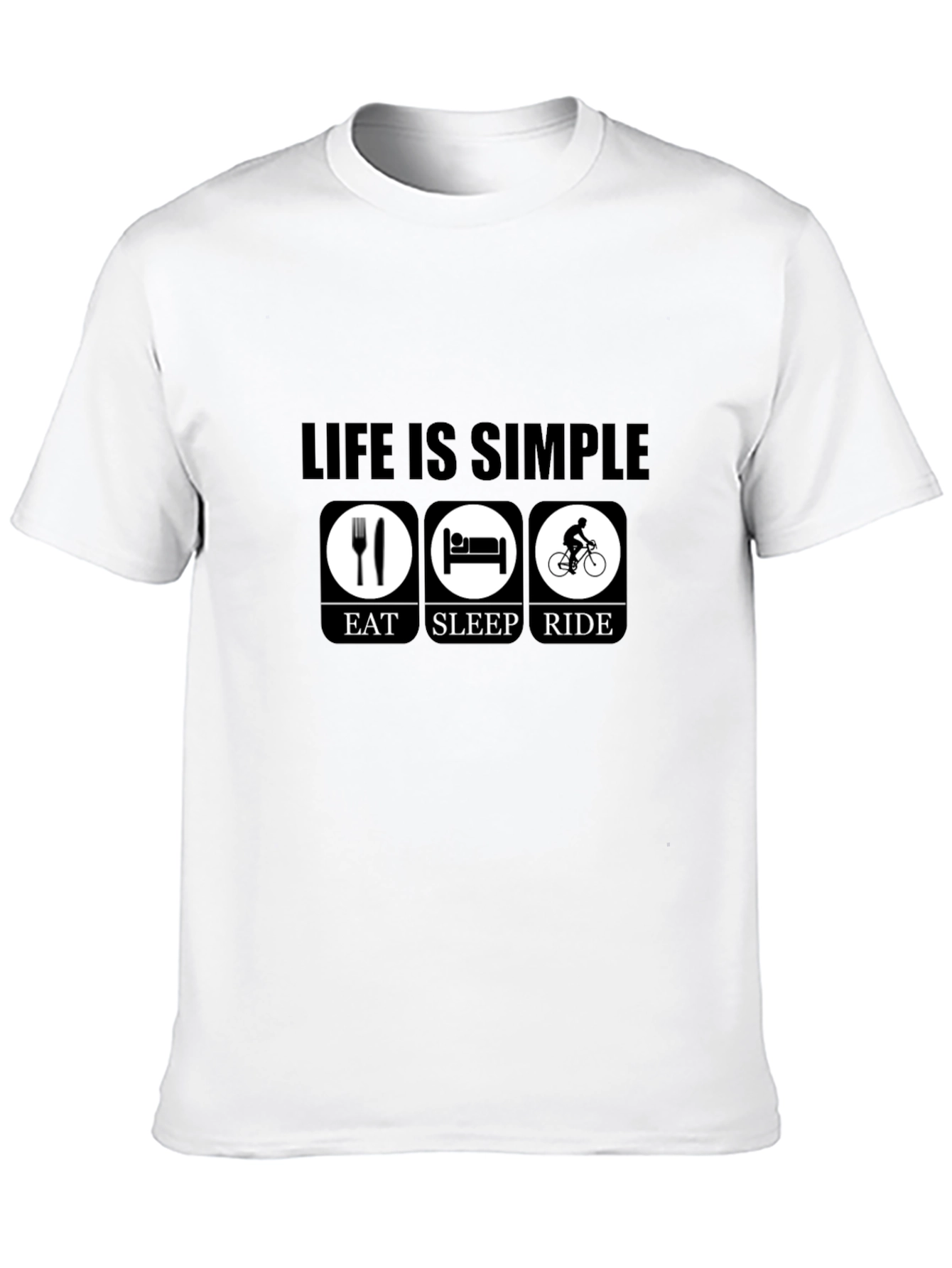 Black Eat Sleep Ride T-Shirt - Simple Life view 10