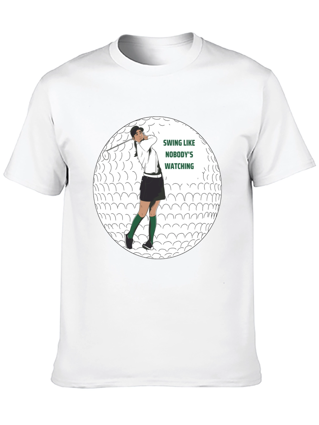 Black Golf Swing Graphic Tee - Funny Golfer Shirt view 10