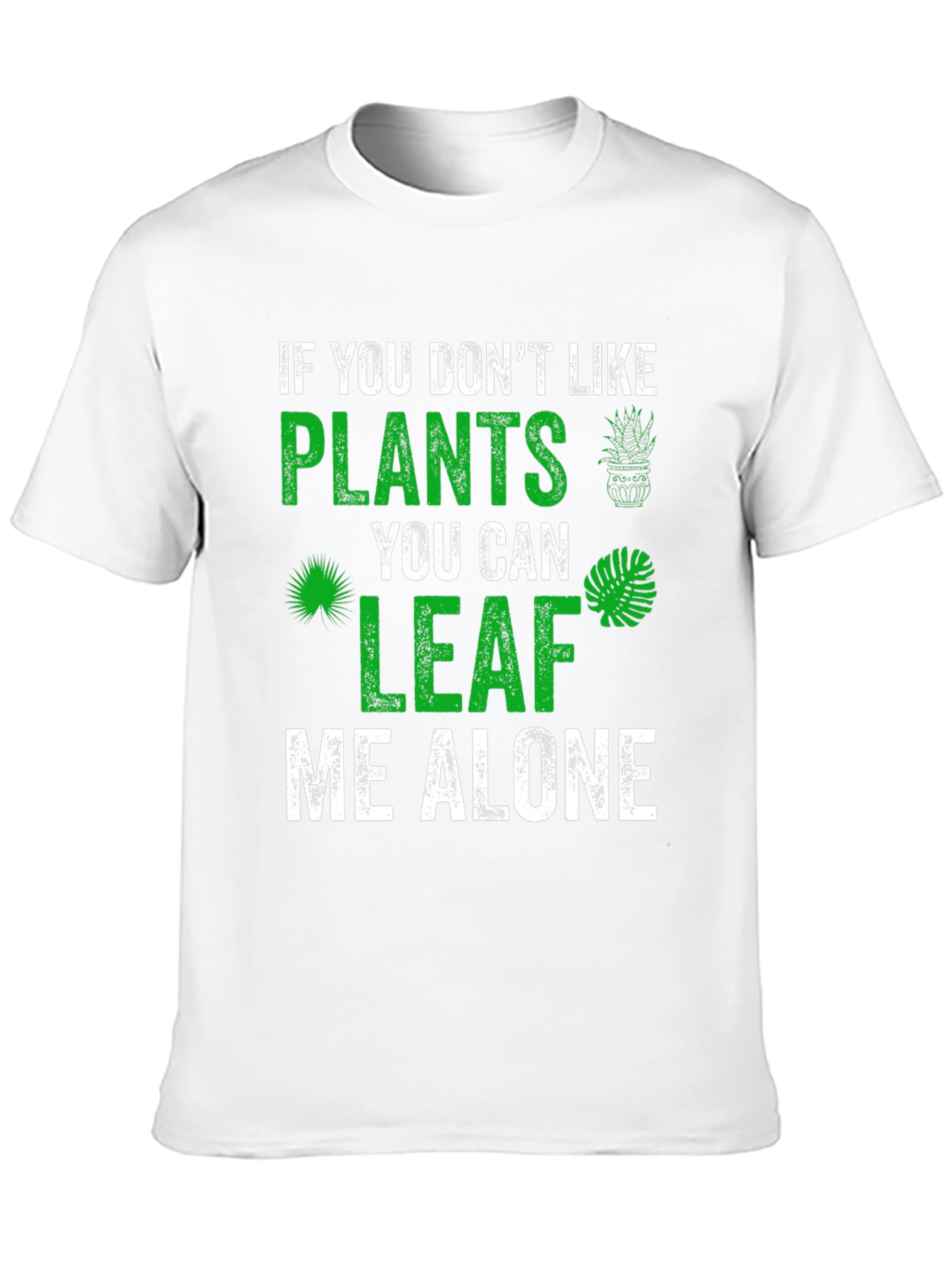 Black Plant Lover Graphic Tee - Leaf Me Alone view 10