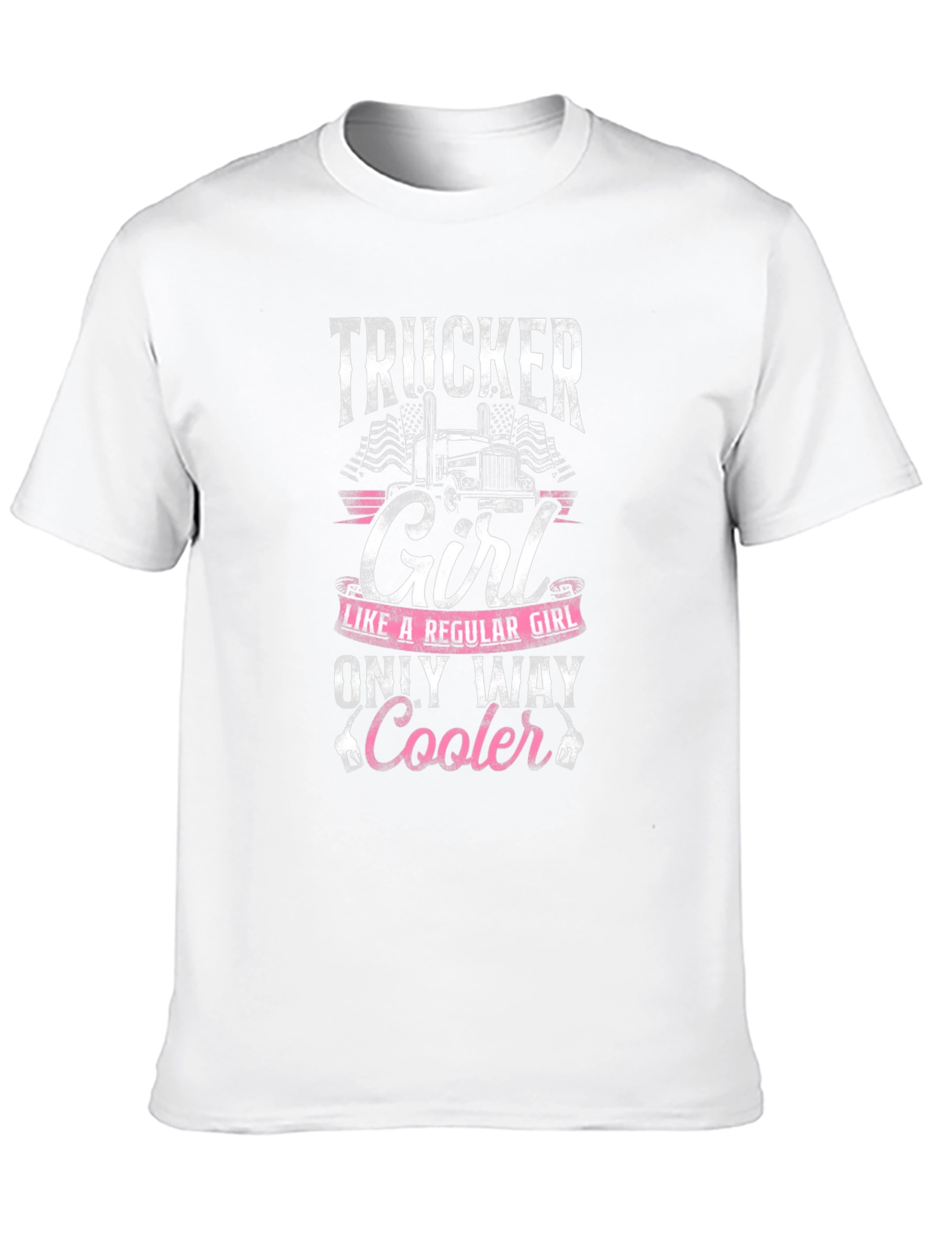 Black Trucker Girl T-Shirt - Only Way Cooler! view 10