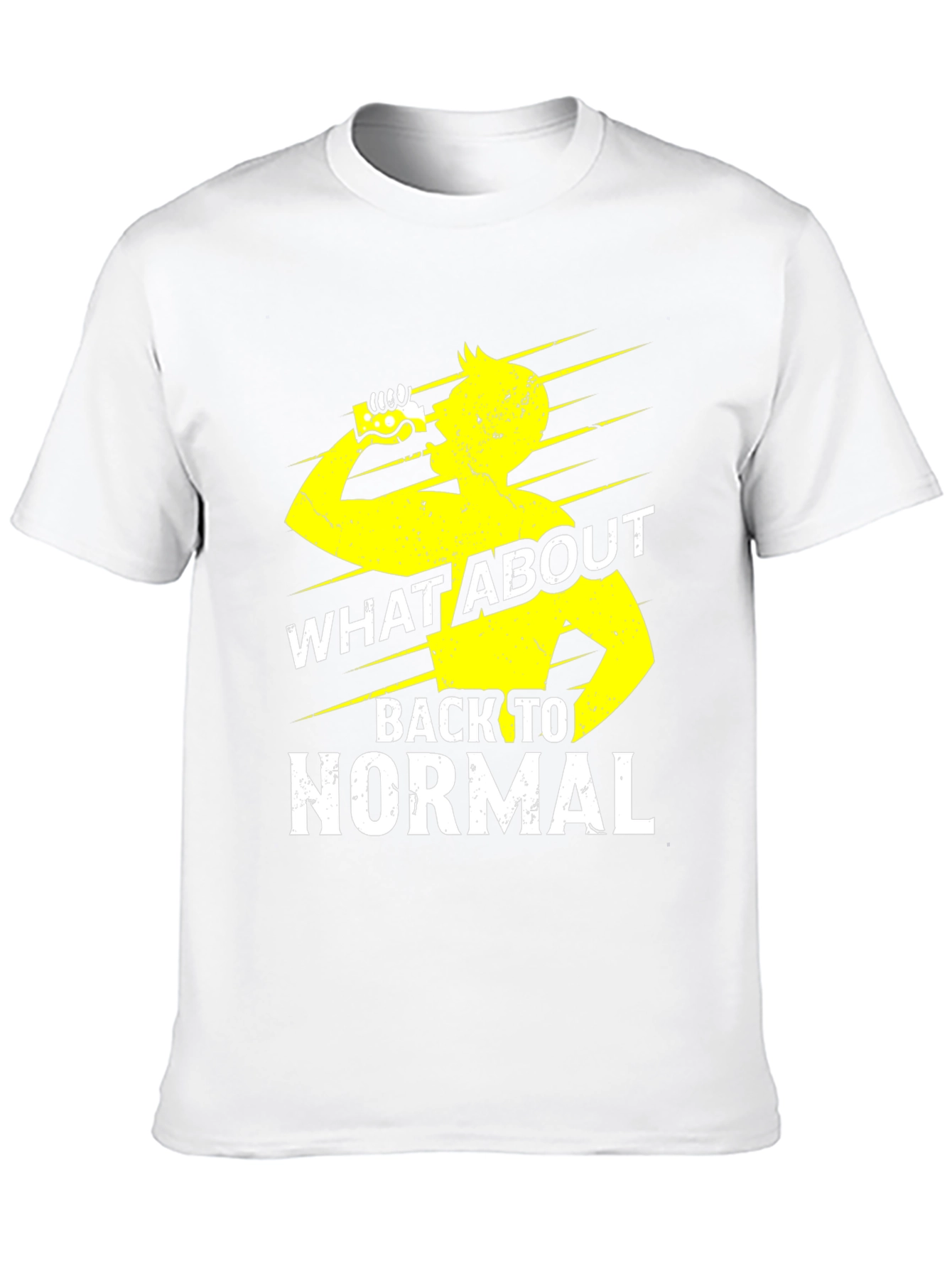 Black What About Back To Normal Graphic Tee view 10