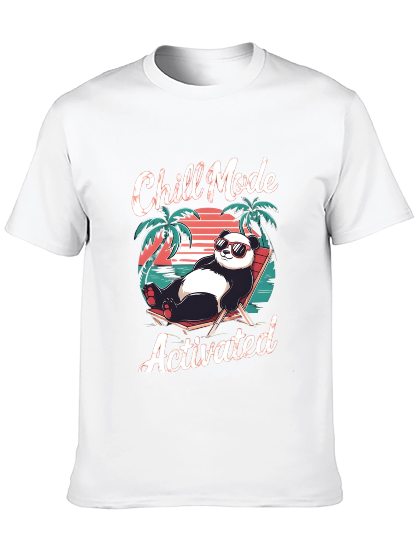 Black Chill Mode Panda T-Shirt: Relaxed Bear Vibes view 10