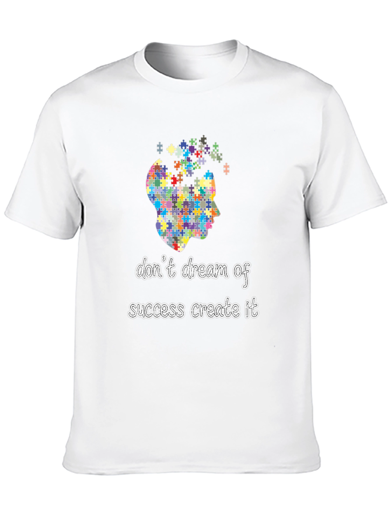 Black Inspirational Puzzle Piece Mindset Black T-Shirt view 10