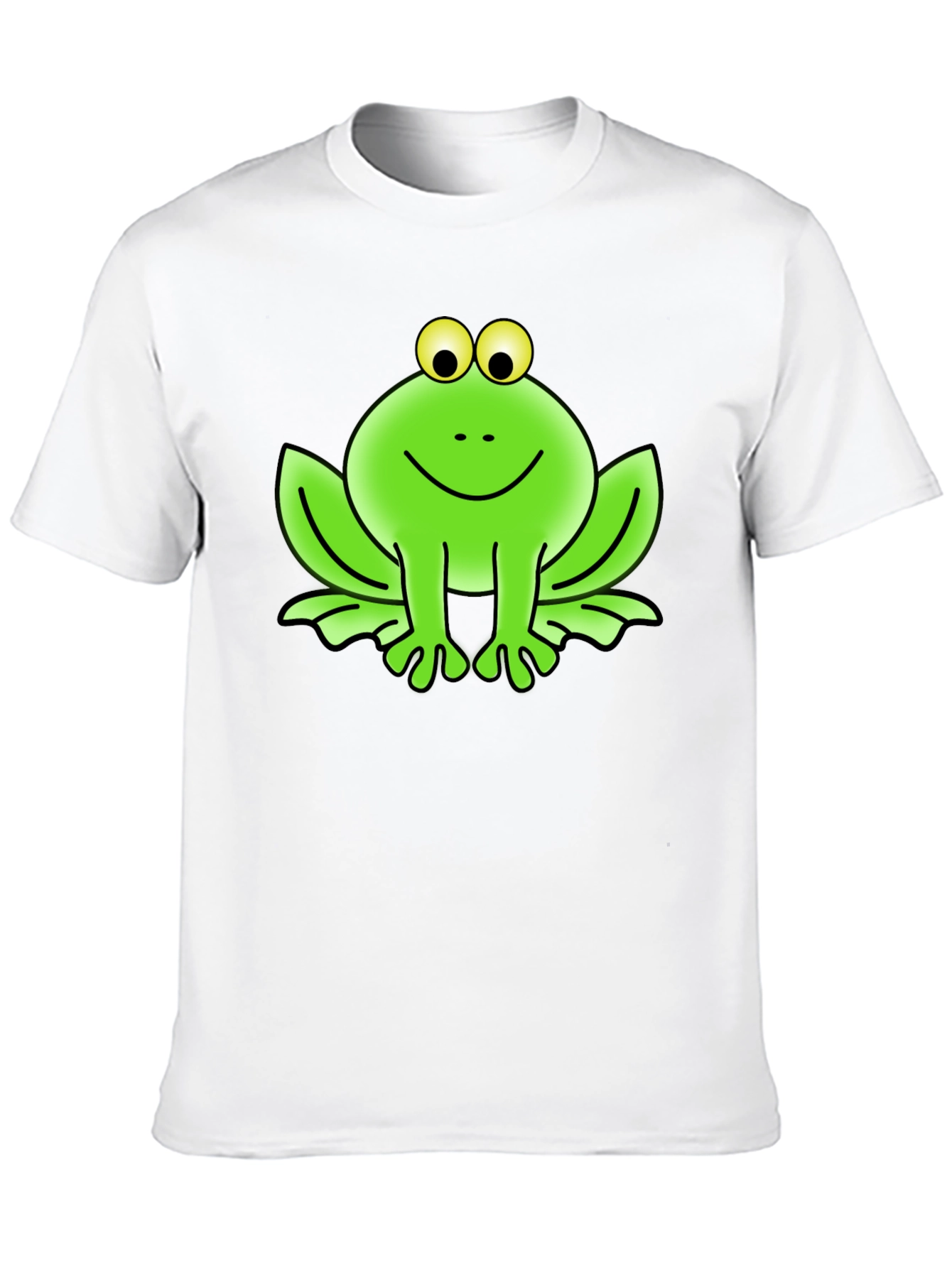 Black Funny Frog Graphic Tee - Black Cotton T-Shirt view 10