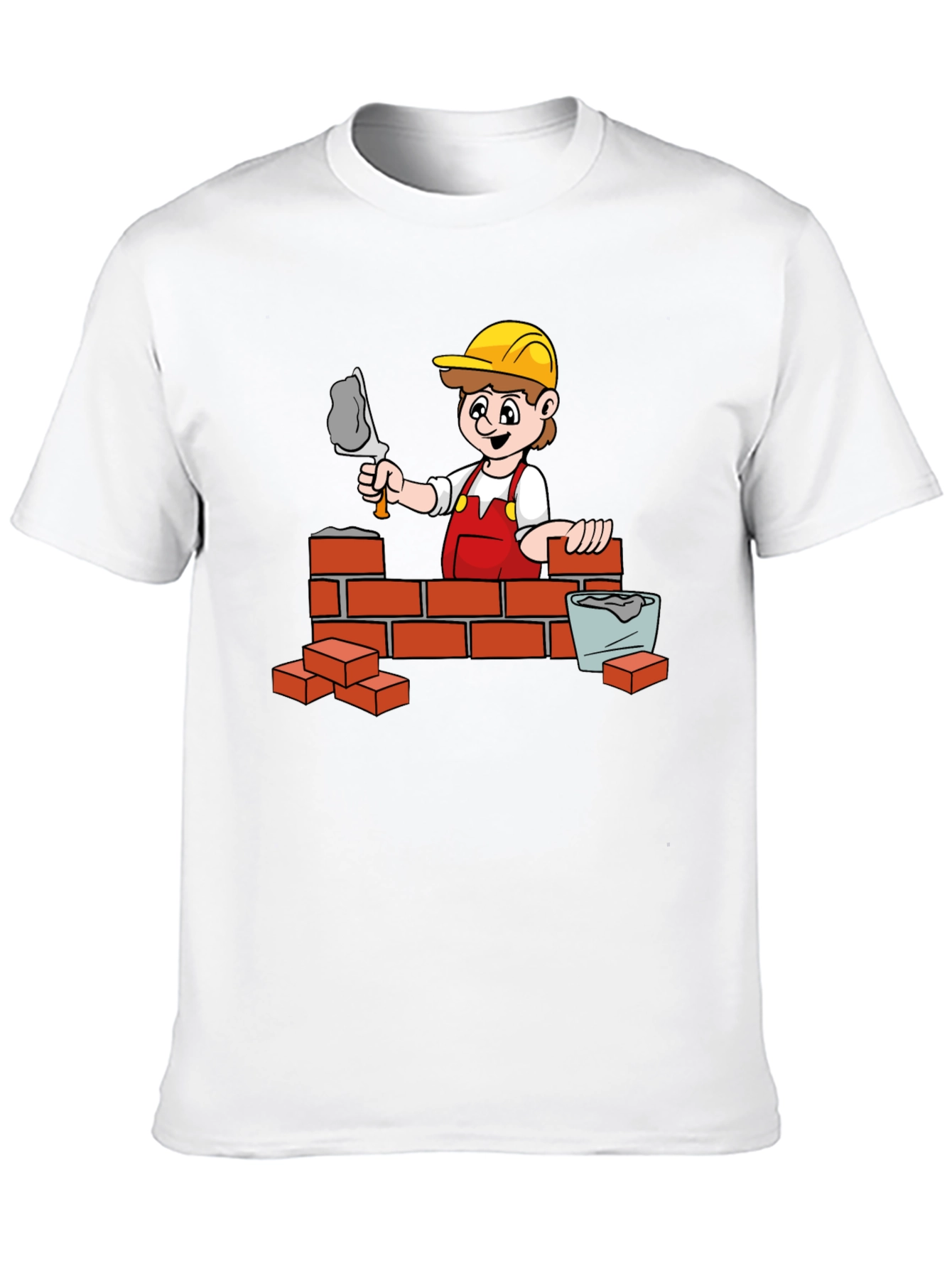 Black Construction Cartoon Graphic T-Shirt view 10