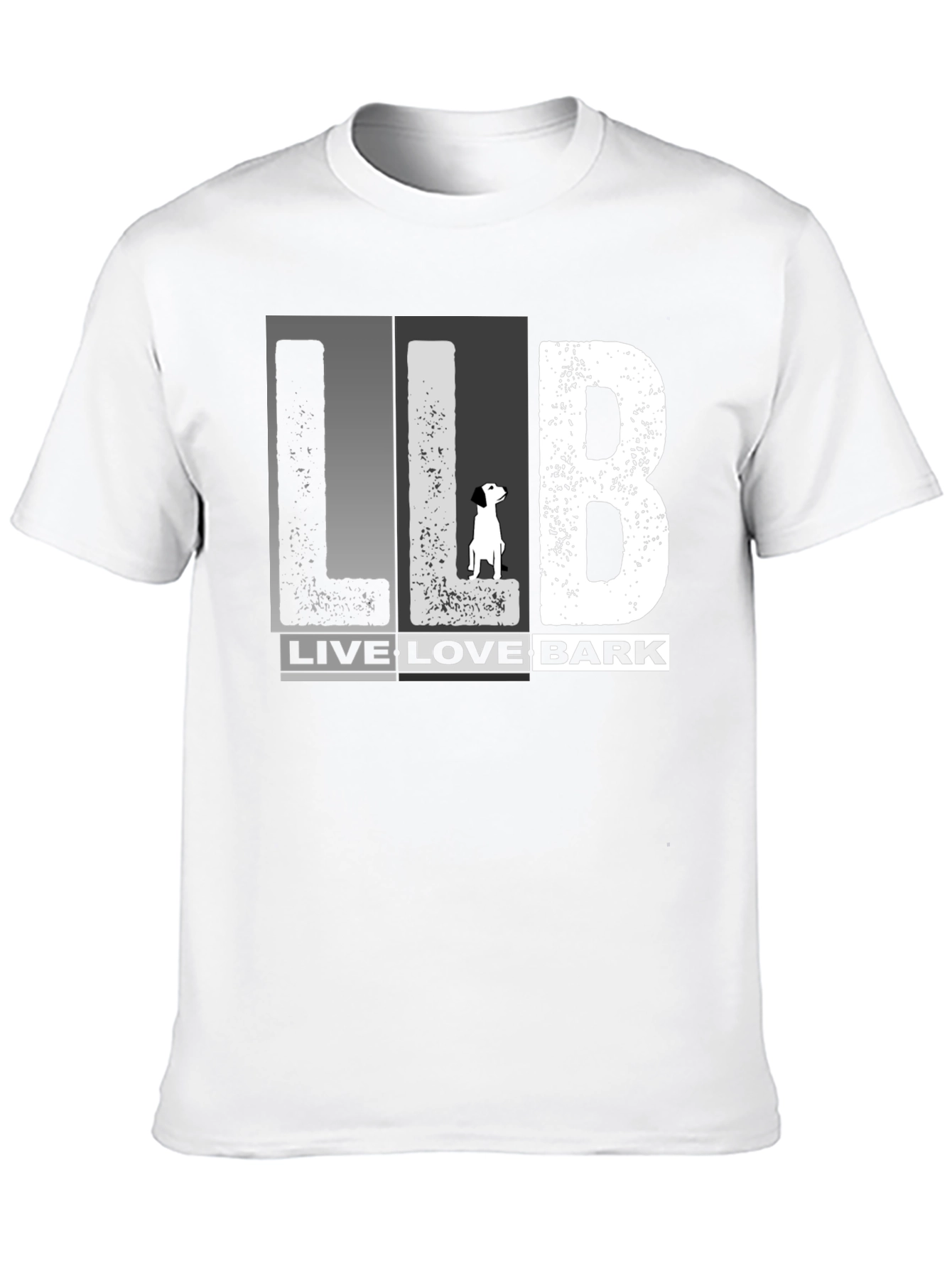 Black Live Love Bark Dog Graphic Tee - Black Cotton Blend view 10