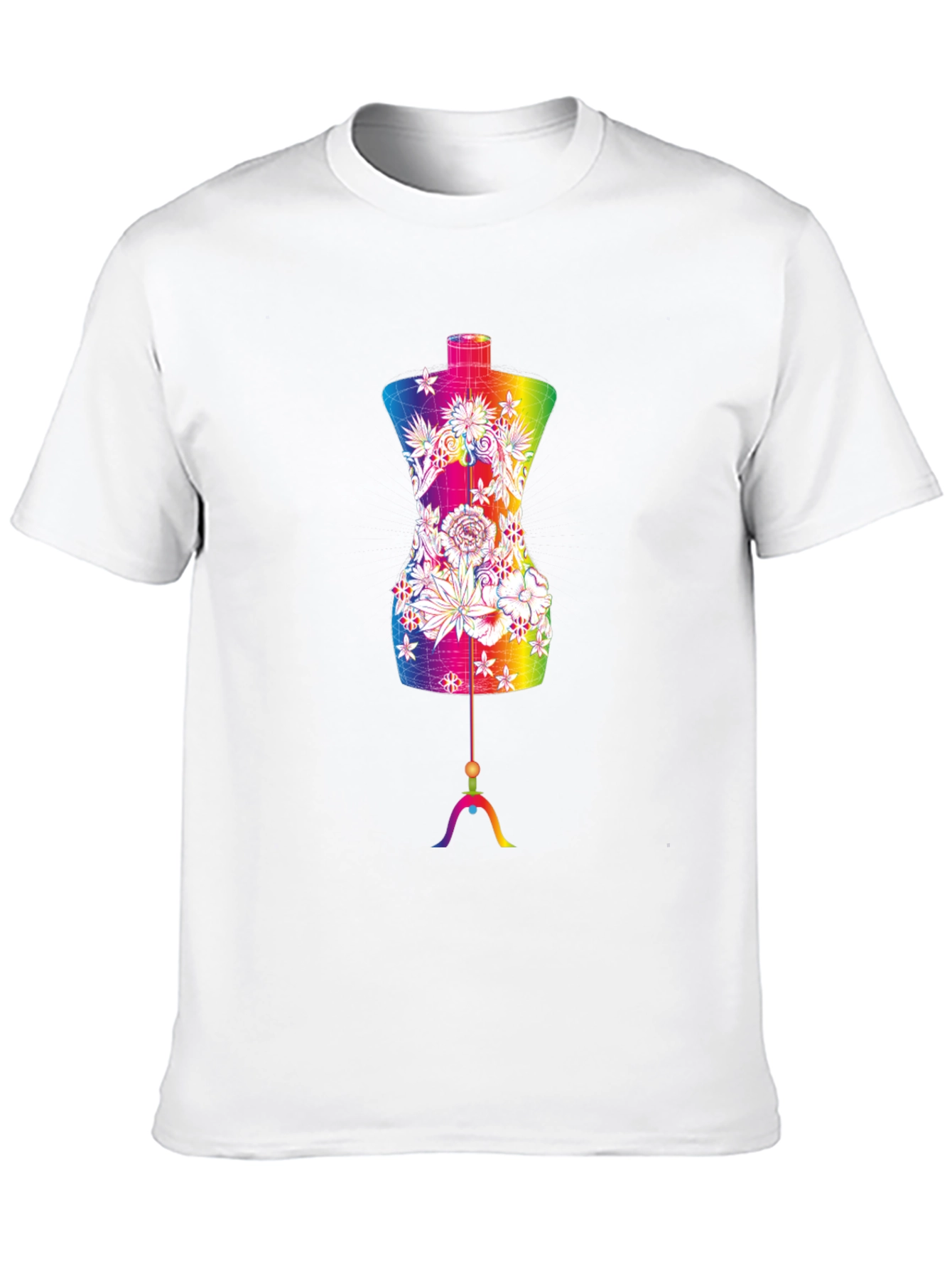 Black Rainbow Floral Mannequin Tee view 10